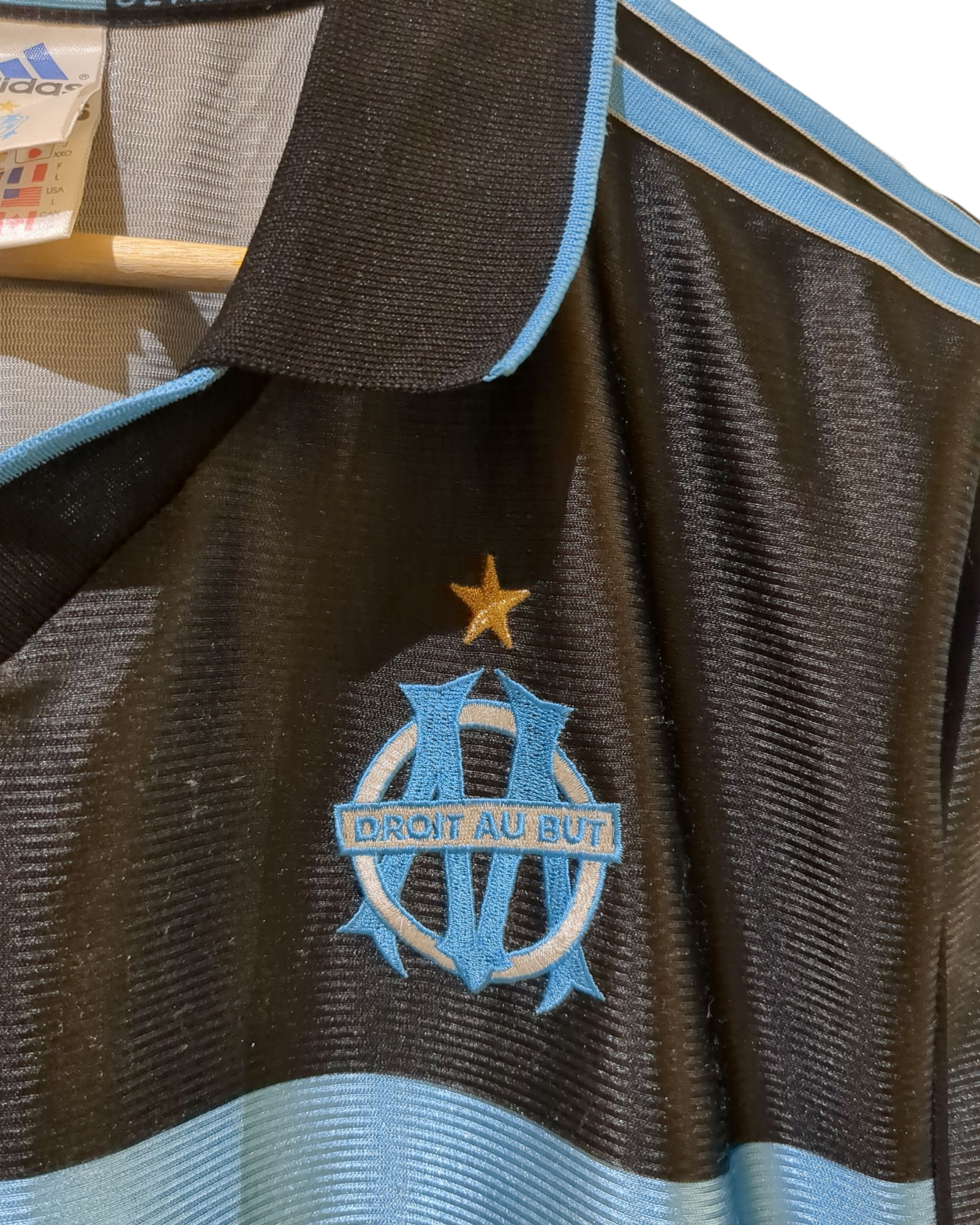 1999-00 Adidas Olympique Marseille Third Shirt #3 Perez - (L)