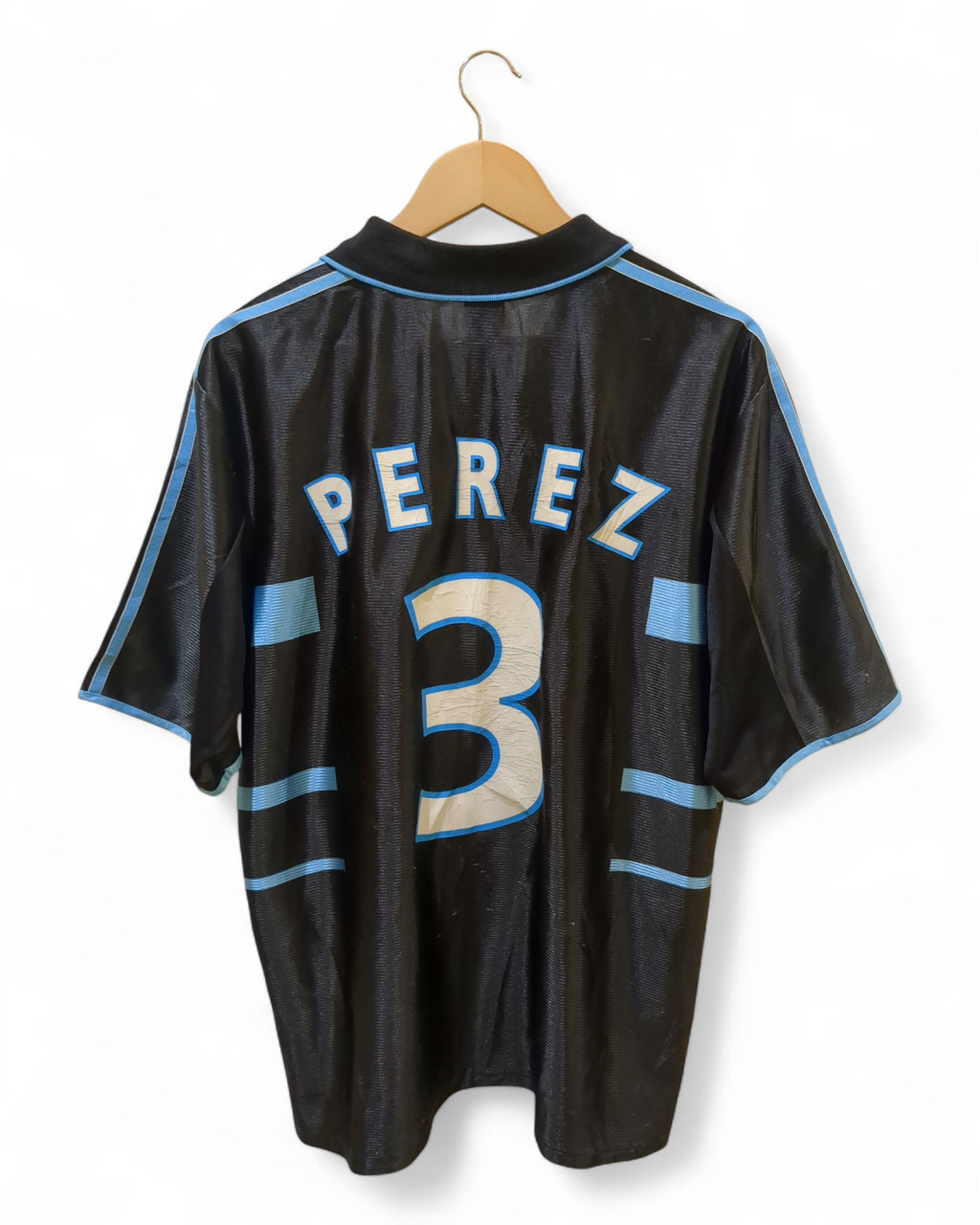 1999-00 Adidas Olympique Marseille Third Shirt #3 Perez - (L)
