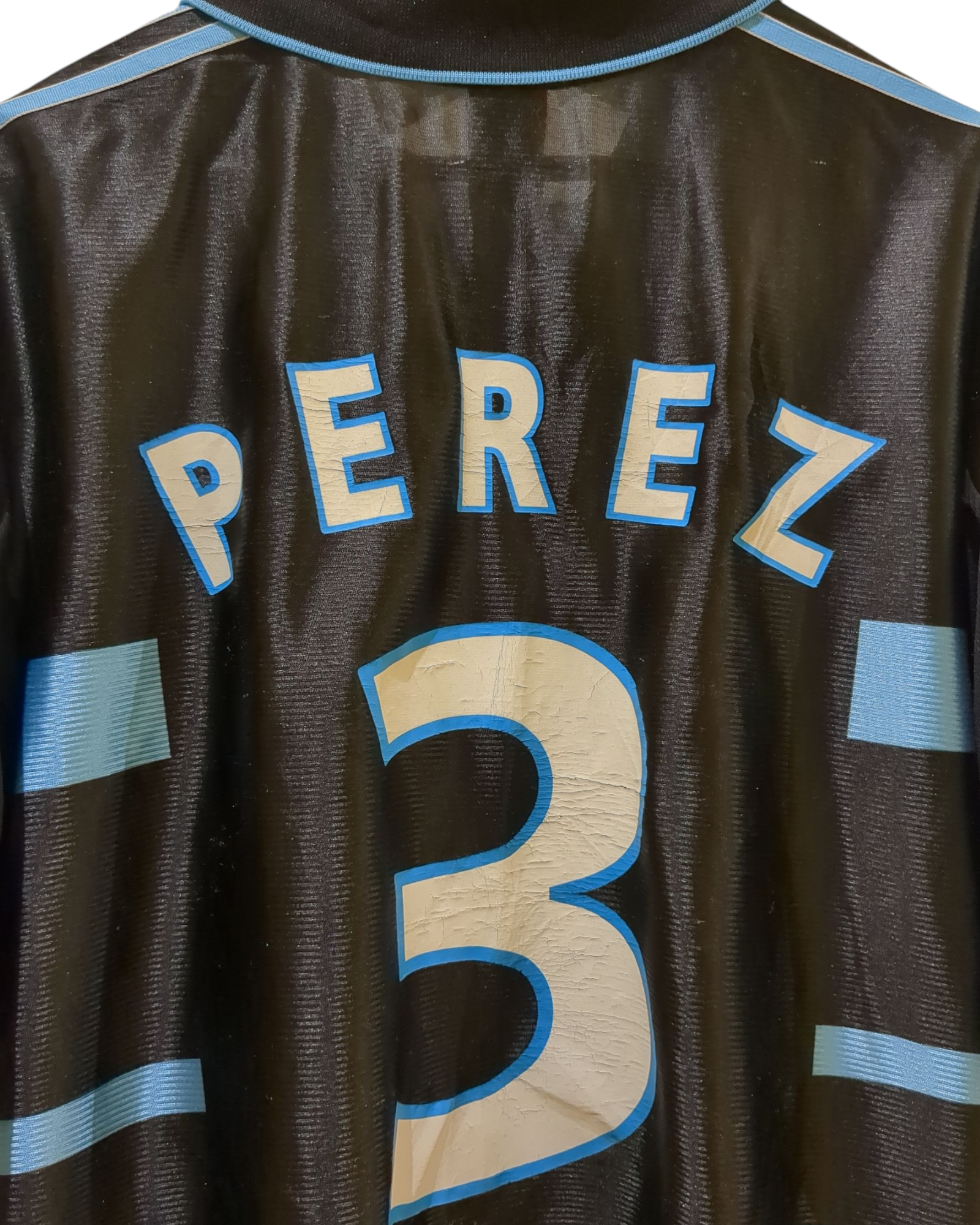 1999-00 Adidas Olympique Marseille Third Shirt #3 Perez - (L)