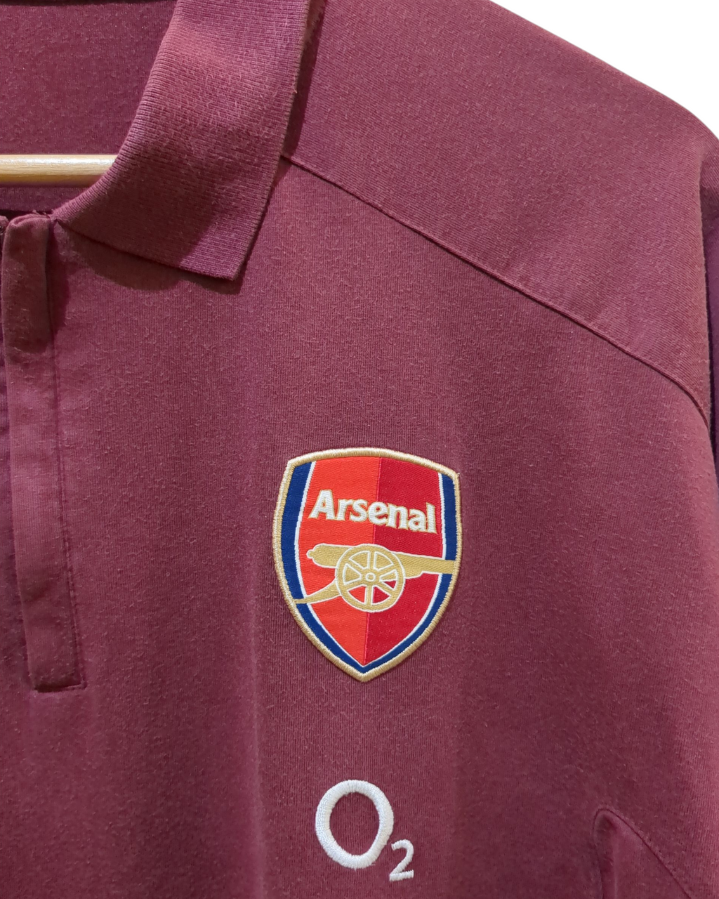 2005-06 Nike Arsenal 1/4 Zip Polo Shirt - (L)