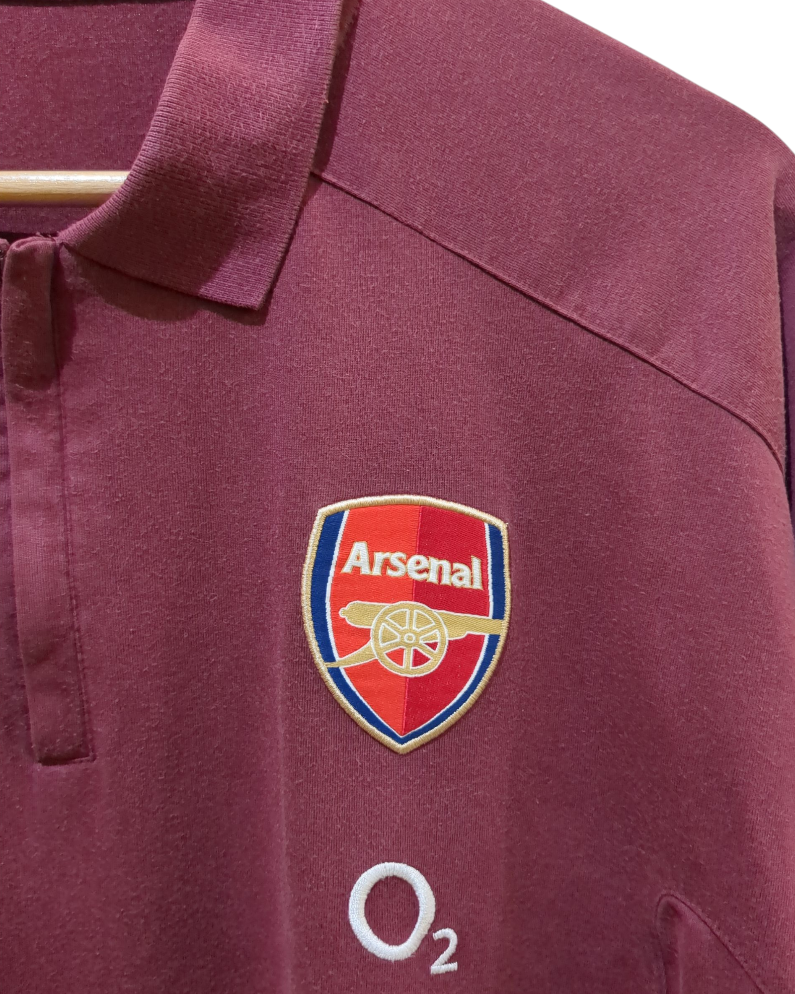 2005-06 Nike Arsenal 1/4 Zip Polo Shirt - (L)