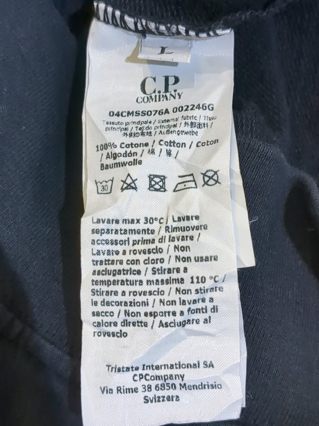 CP Company Funnel Neck Zip Sweatshirt - (M)