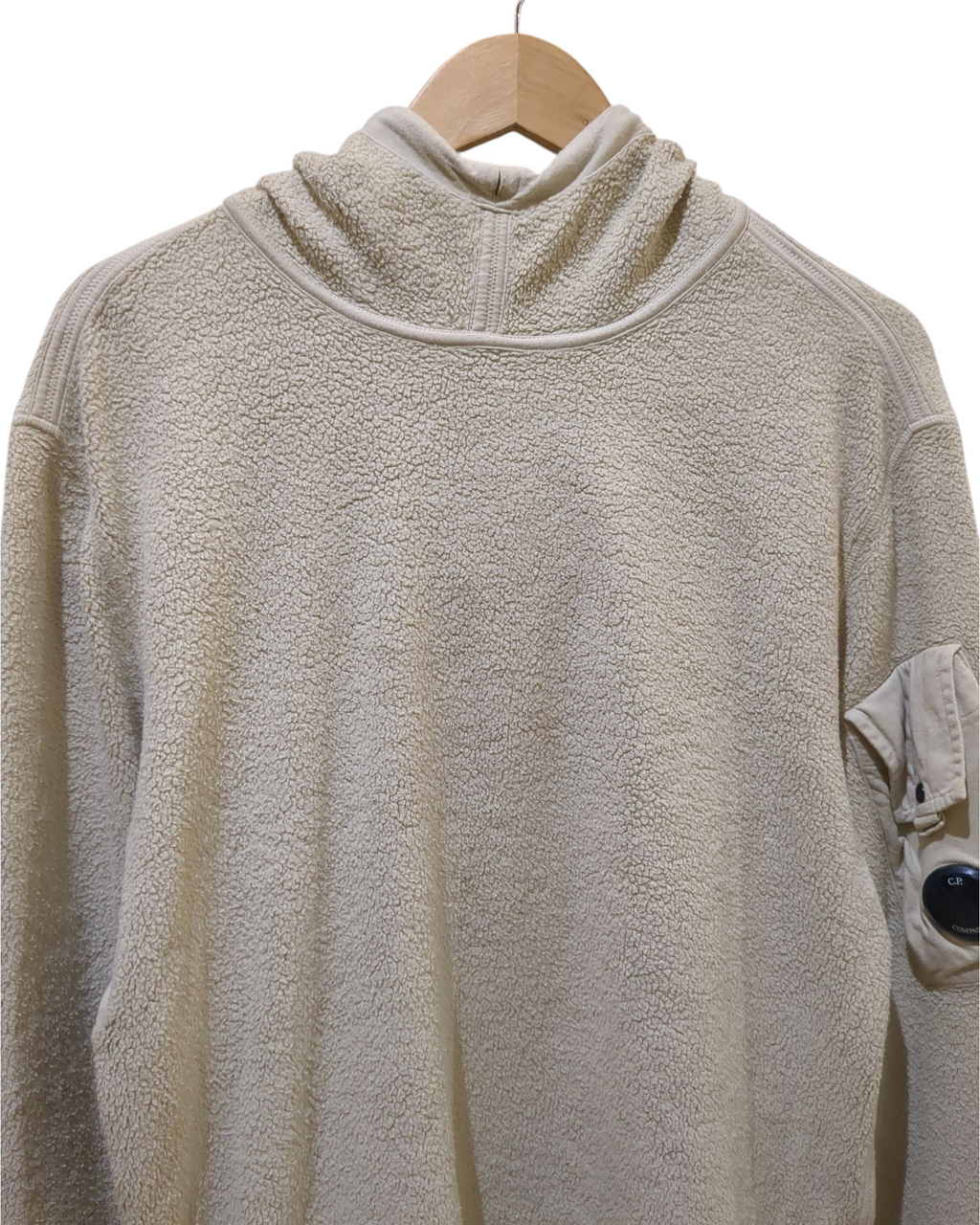 CP Company Brushed Fleece Popover Hoody - (L)