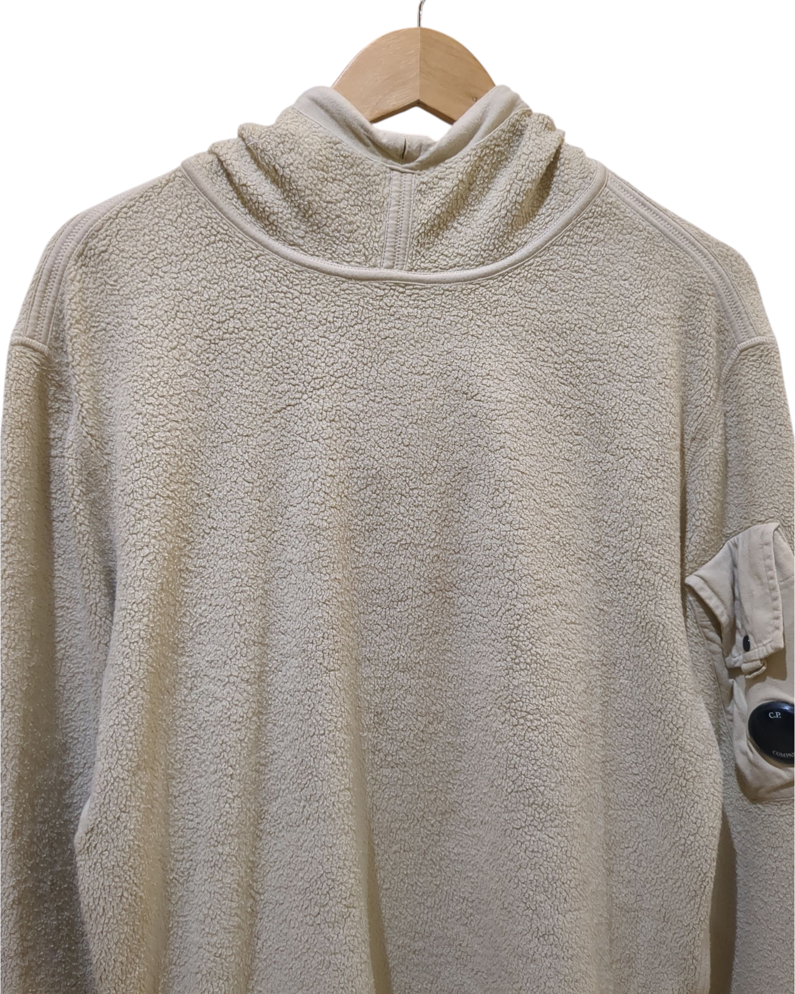 CP Company Brushed Fleece Popover Hoody - (L)
