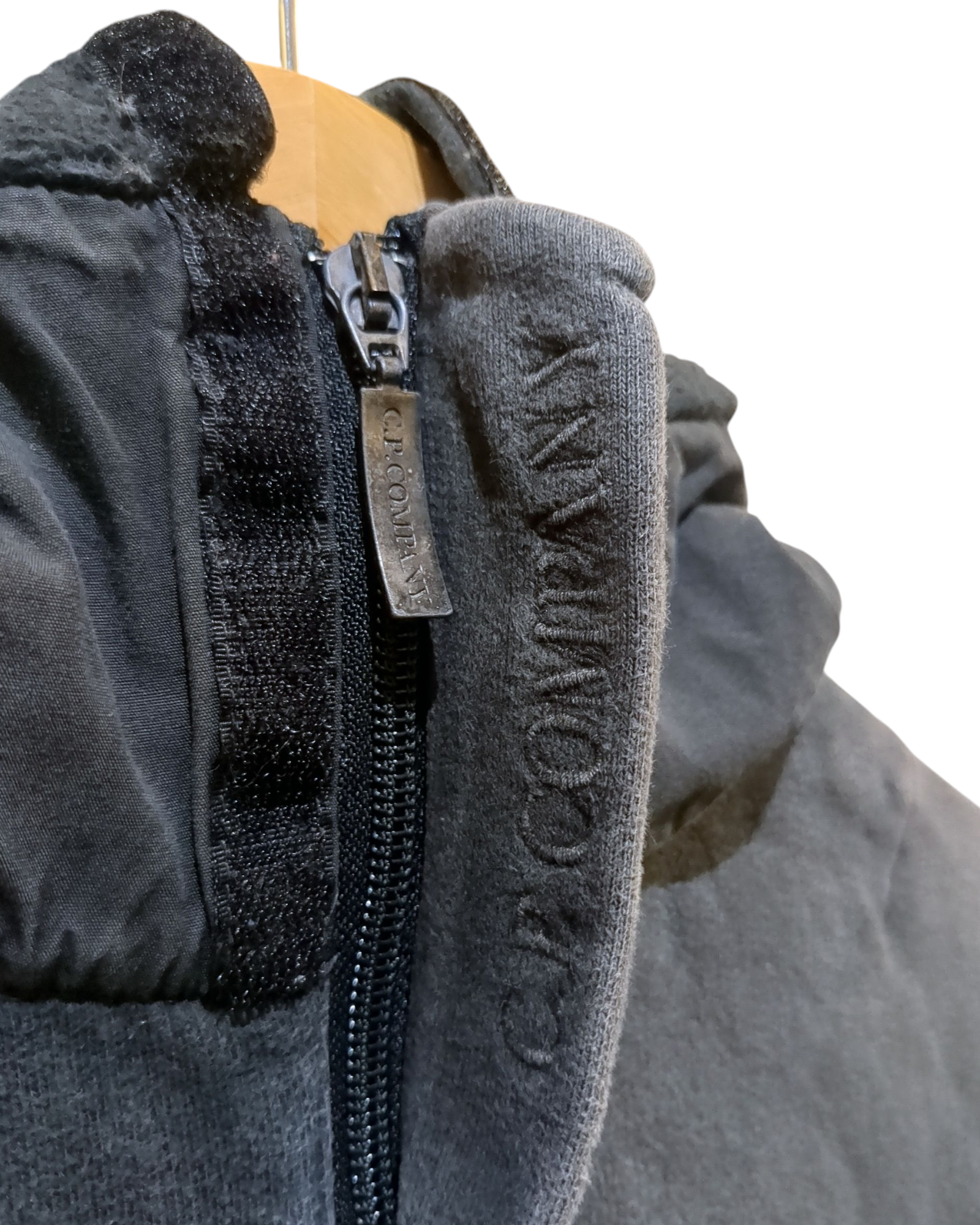 CP Company AW 1998 1/4 Zip Raised Hooded Sweatshirt - (L)