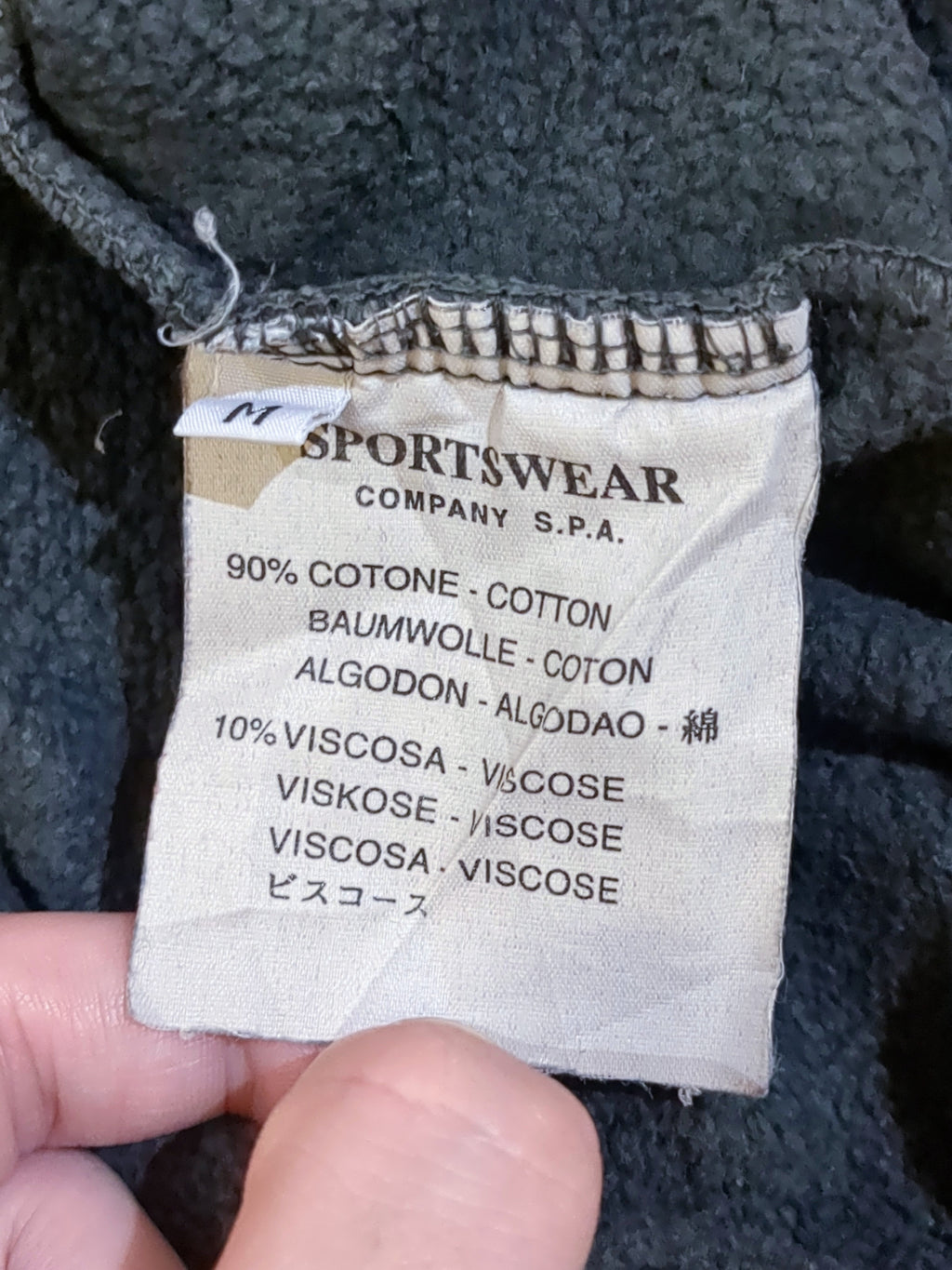 CP Company AW 1998 1/4 Zip Raised Hooded Sweatshirt - (L)