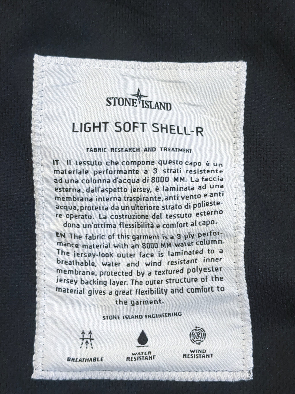 Stone Island 2015 Light Soft Shell R Jacket - (XL)