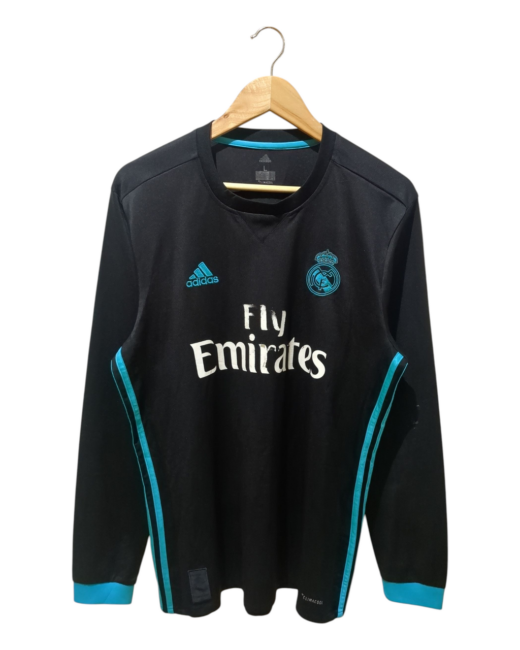 2017-18 Real Madrid Adidas Away L/S Shirt - (L)