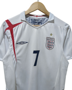 2005-07 Umbro England Home Shirt #7 Beckham - (S)