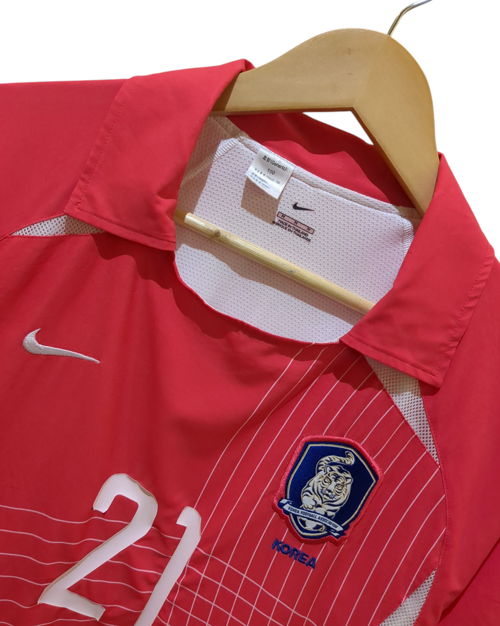 2002-03 Nike South Korea Player Issue Home Shirt #21 J.S Park - (M)