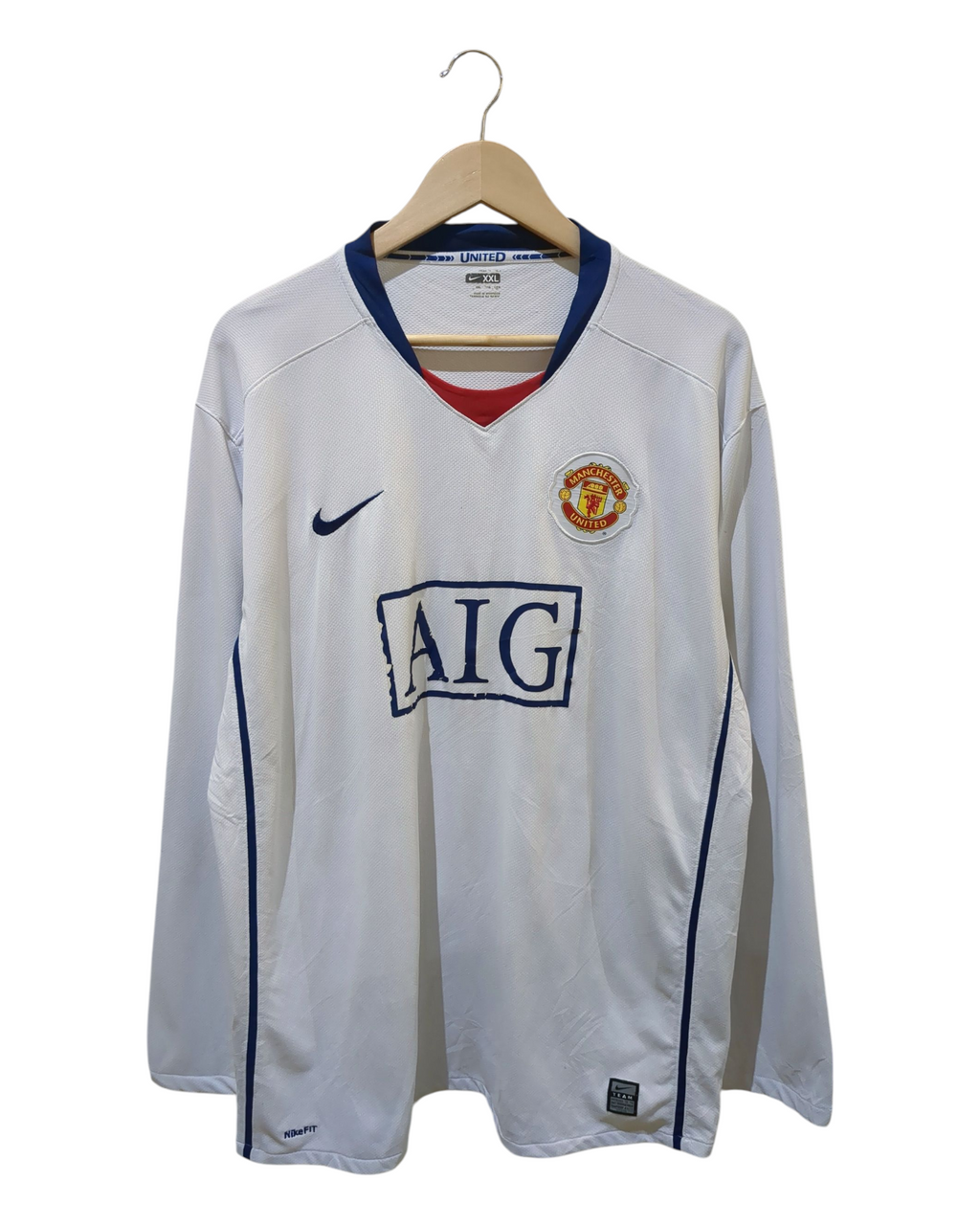 2008-09 Nike Manchester United Away L/S Shirt - (XL)