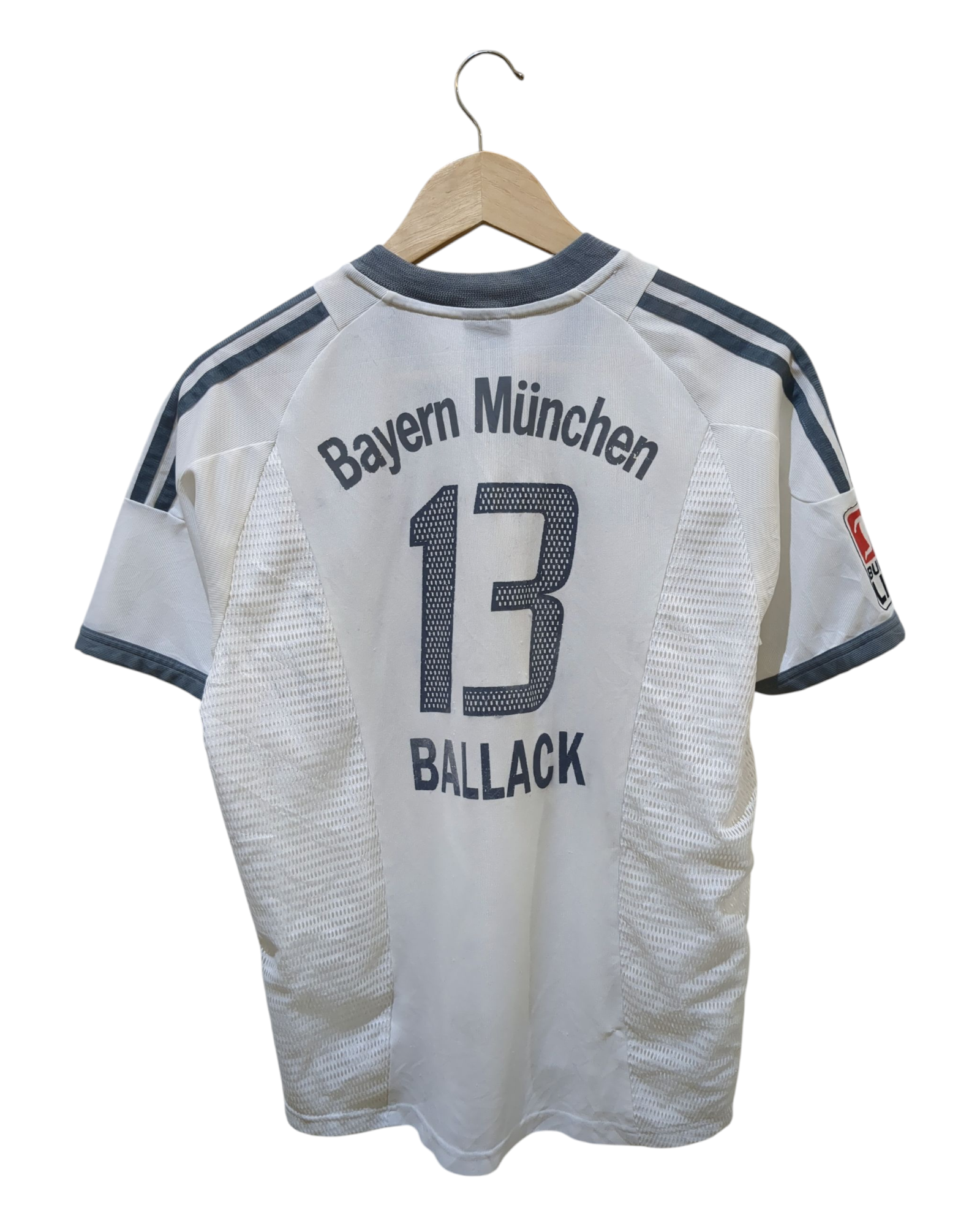 2002-03 Adidas Bayern Munich Away Shirt #13 Ballack - (S)