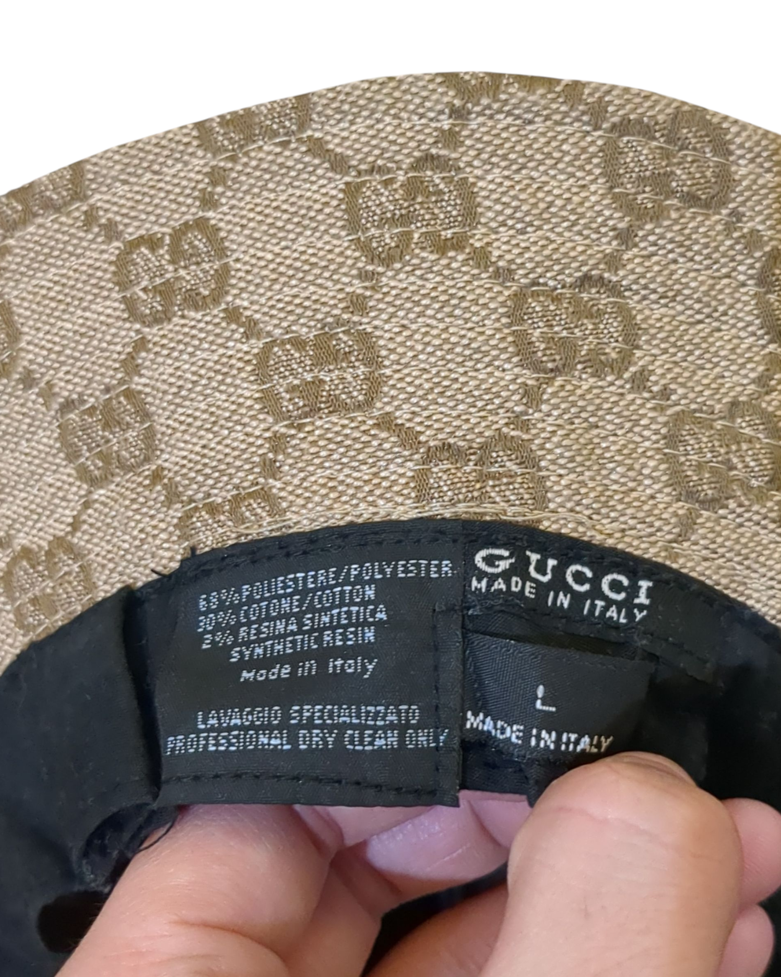 Gucci Monogram Gold Bucket Hat