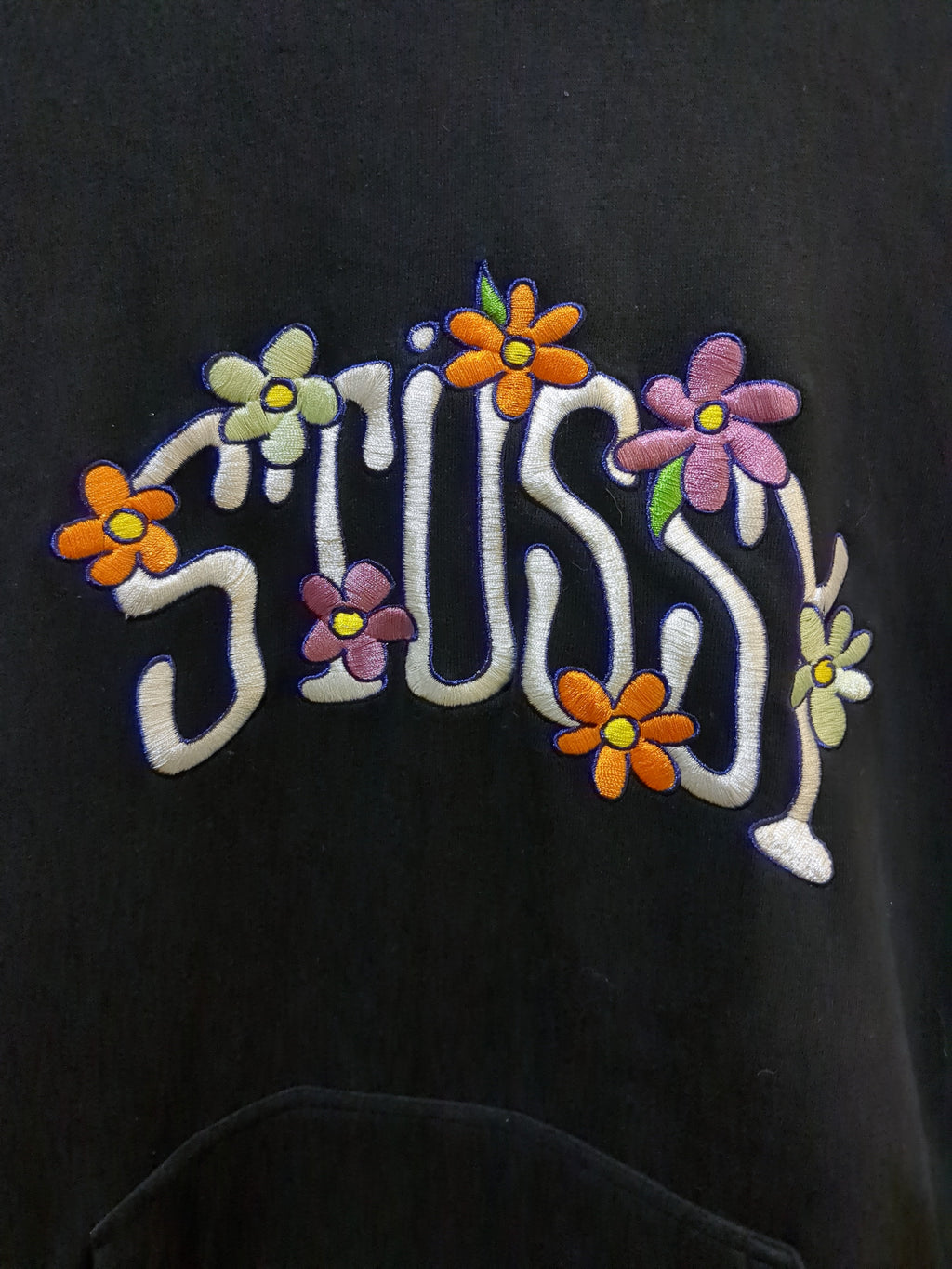Stussy Collegiate Floral Hooded Sweatshirt - (L)