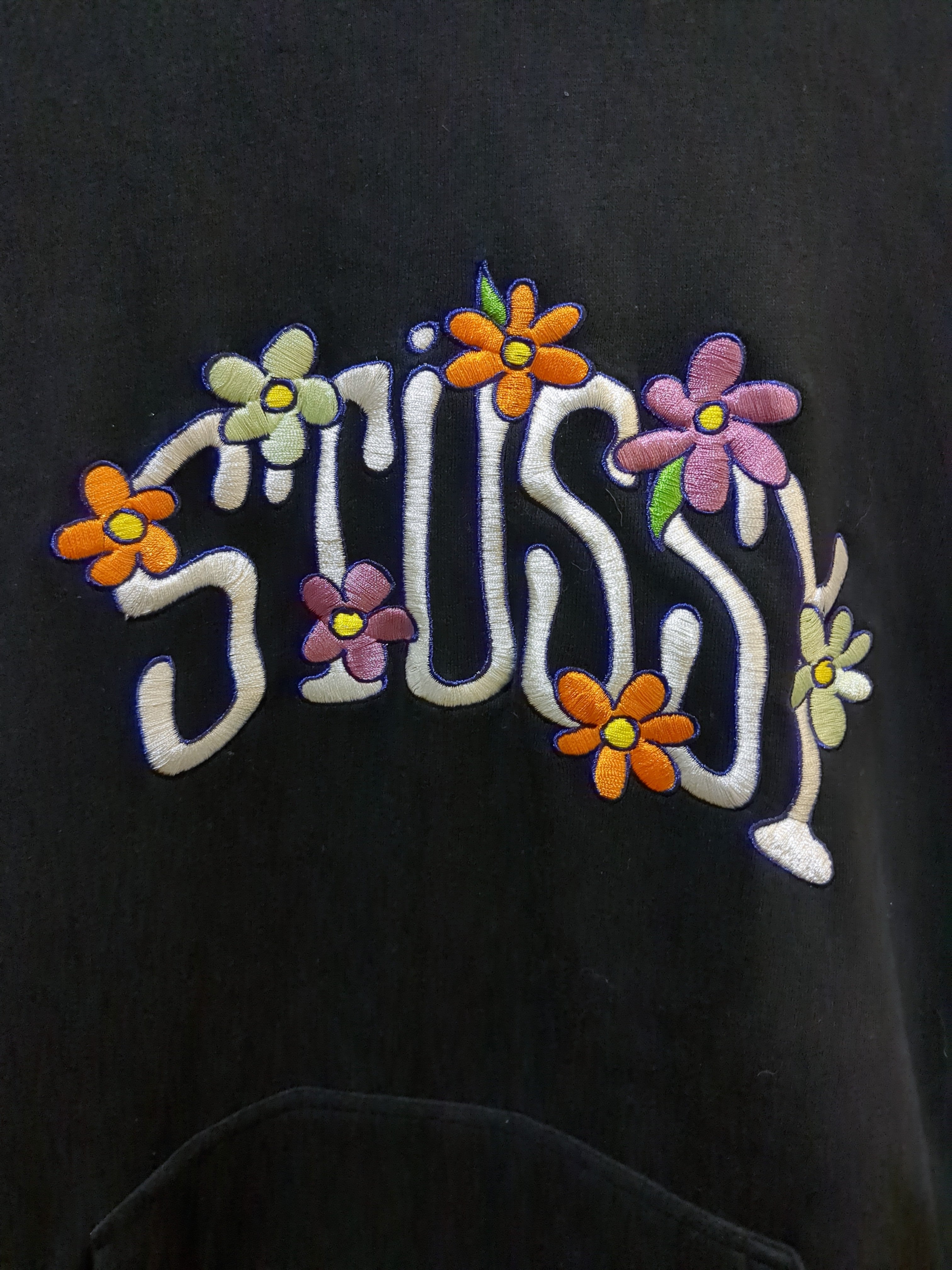 Stussy Collegiate Floral Hooded Sweatshirt - (L)