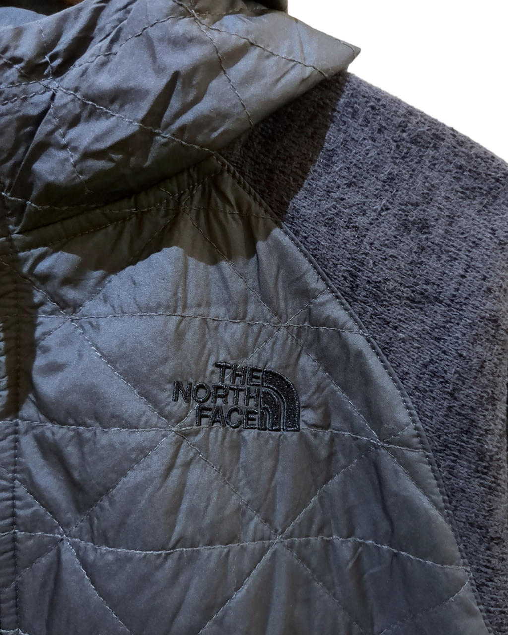 The North Face Quilted Sweater Fleece Hoodie - (S)