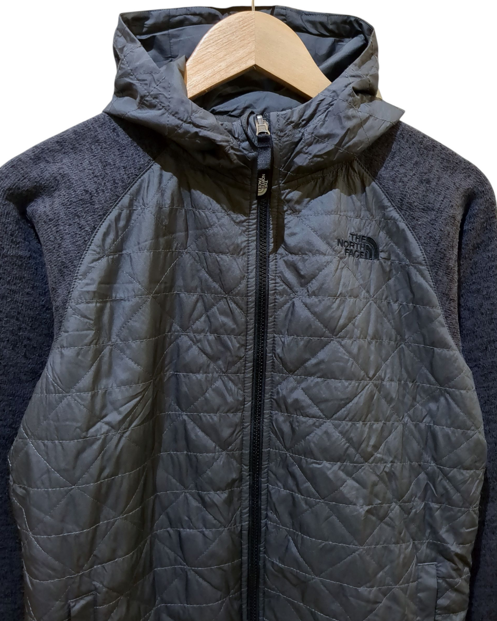 The North Face Quilted Sweater Fleece Hoodie - (S)