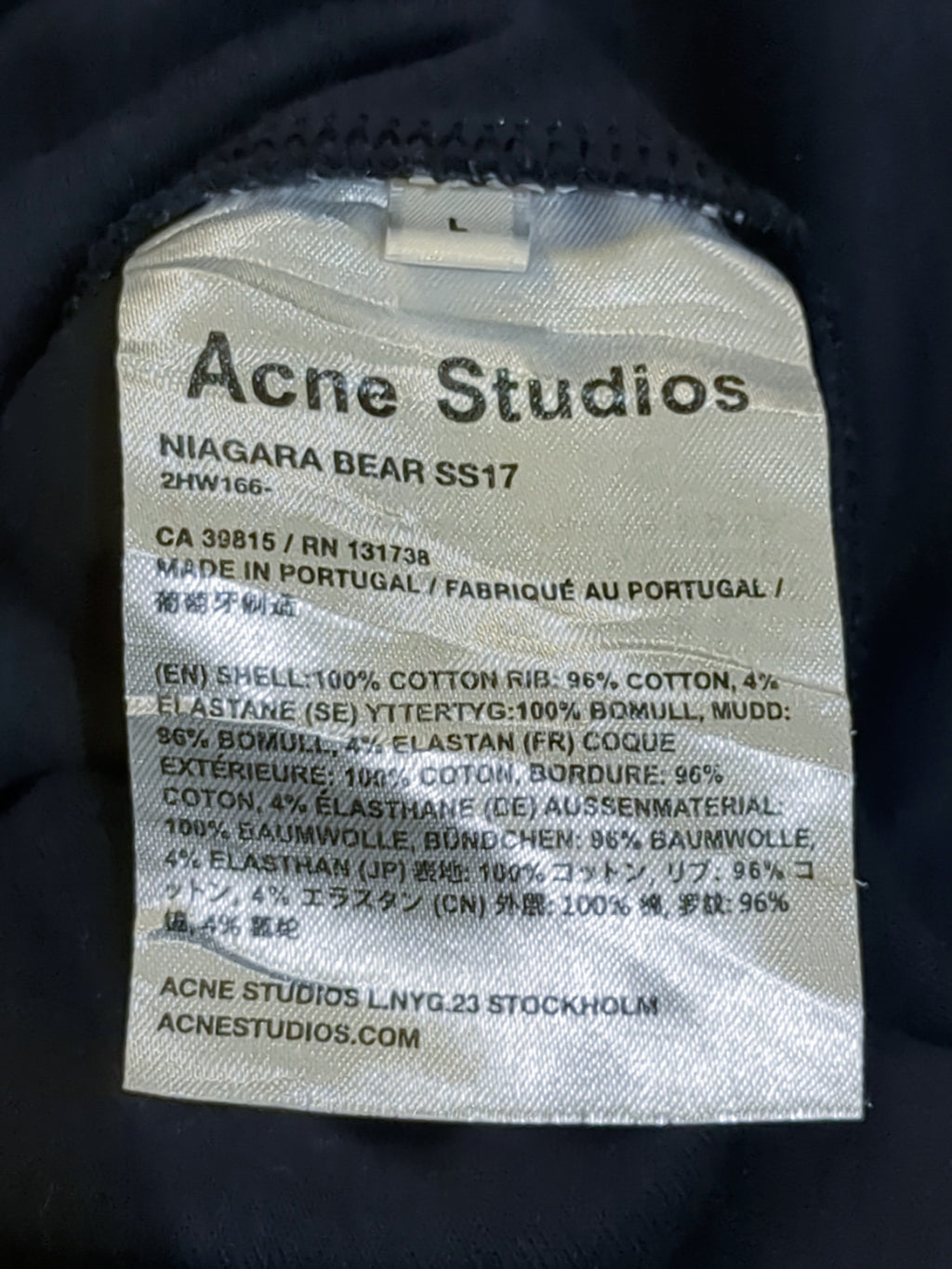 Acne Studios Niagara Bear SS17 Tee - (XL)