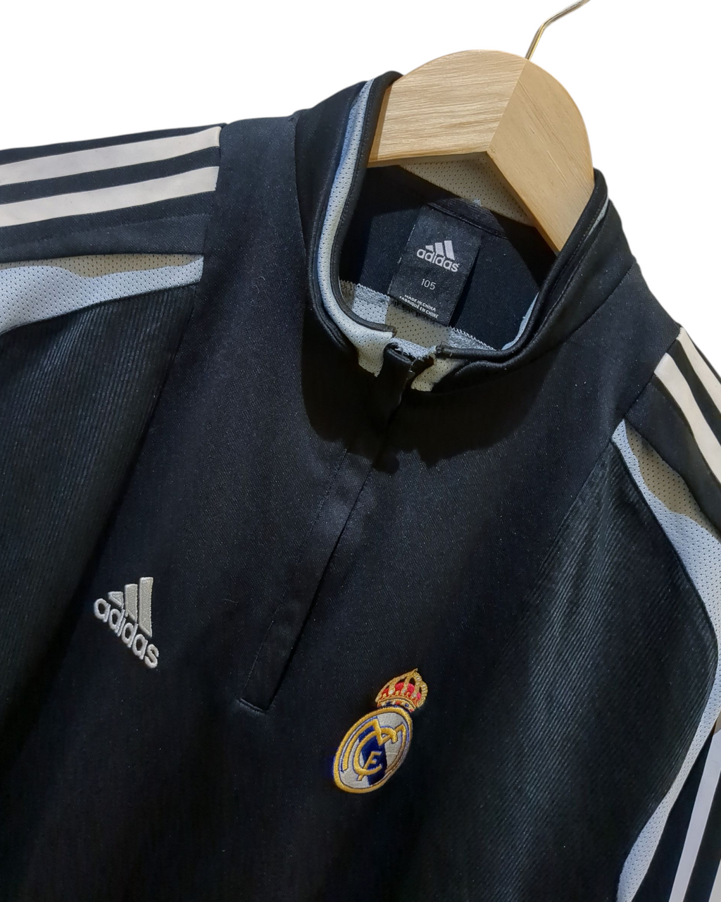 2004-05 Adidas Real Madrid 1/4 Zip Training Top - (L)