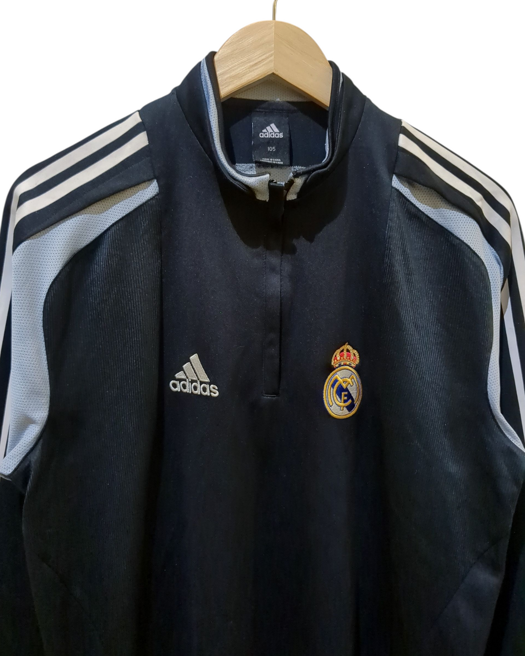 2004-05 Adidas Real Madrid 1/4 Zip Training Top - (L)