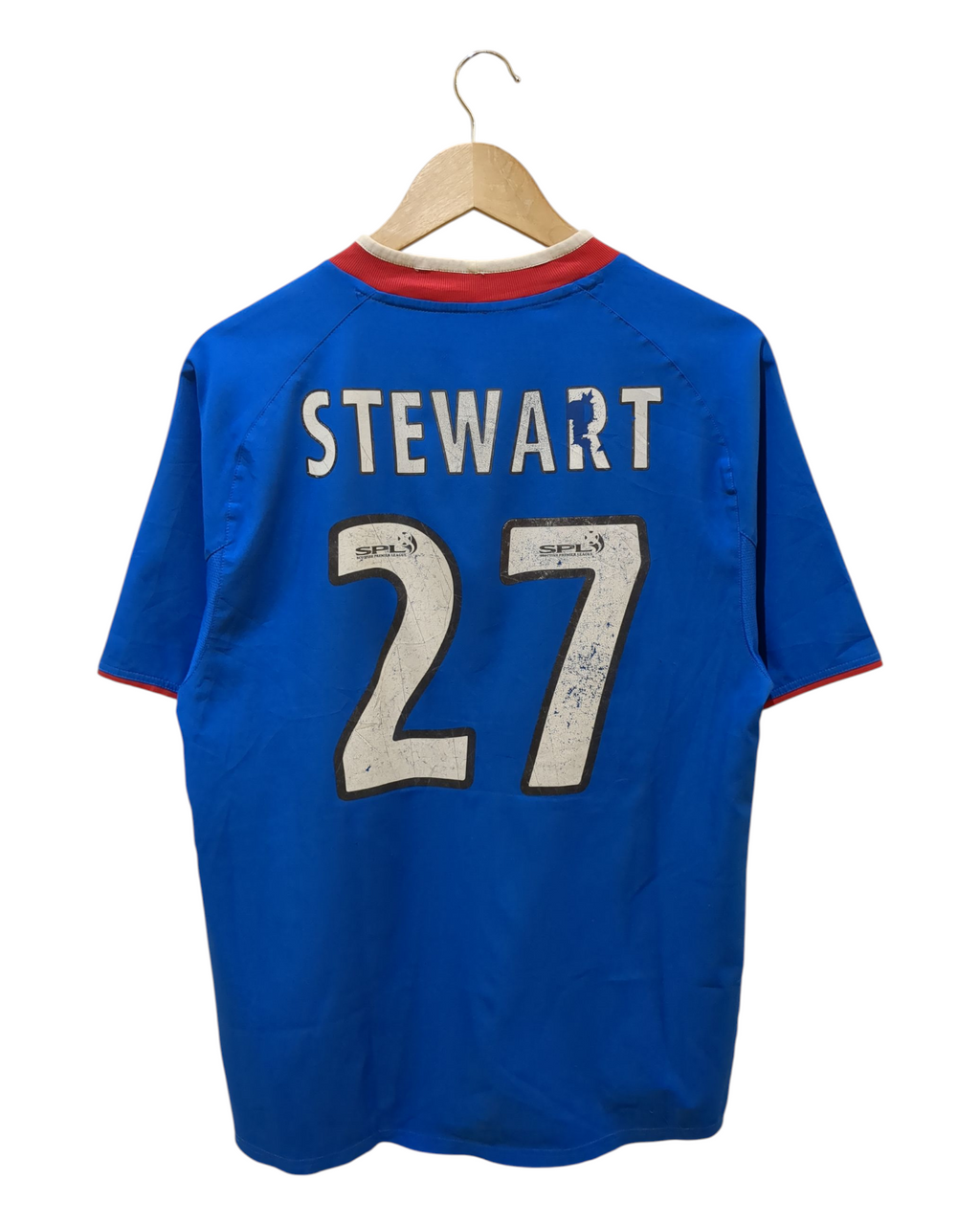 2003-05 Rangers Diadora Home Shirt #27 Stewart - (M)