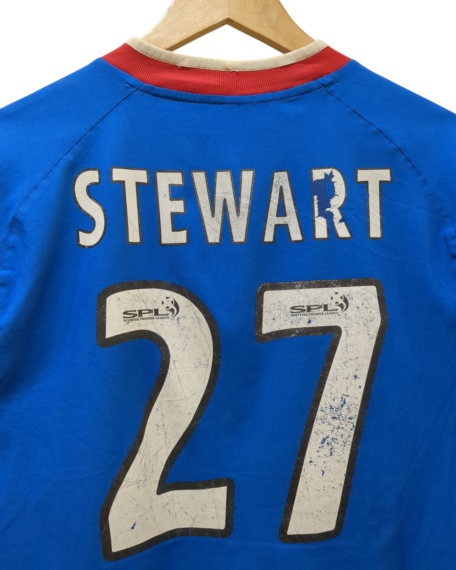 2003-05 Rangers Diadora Home Shirt #27 Stewart - (M)