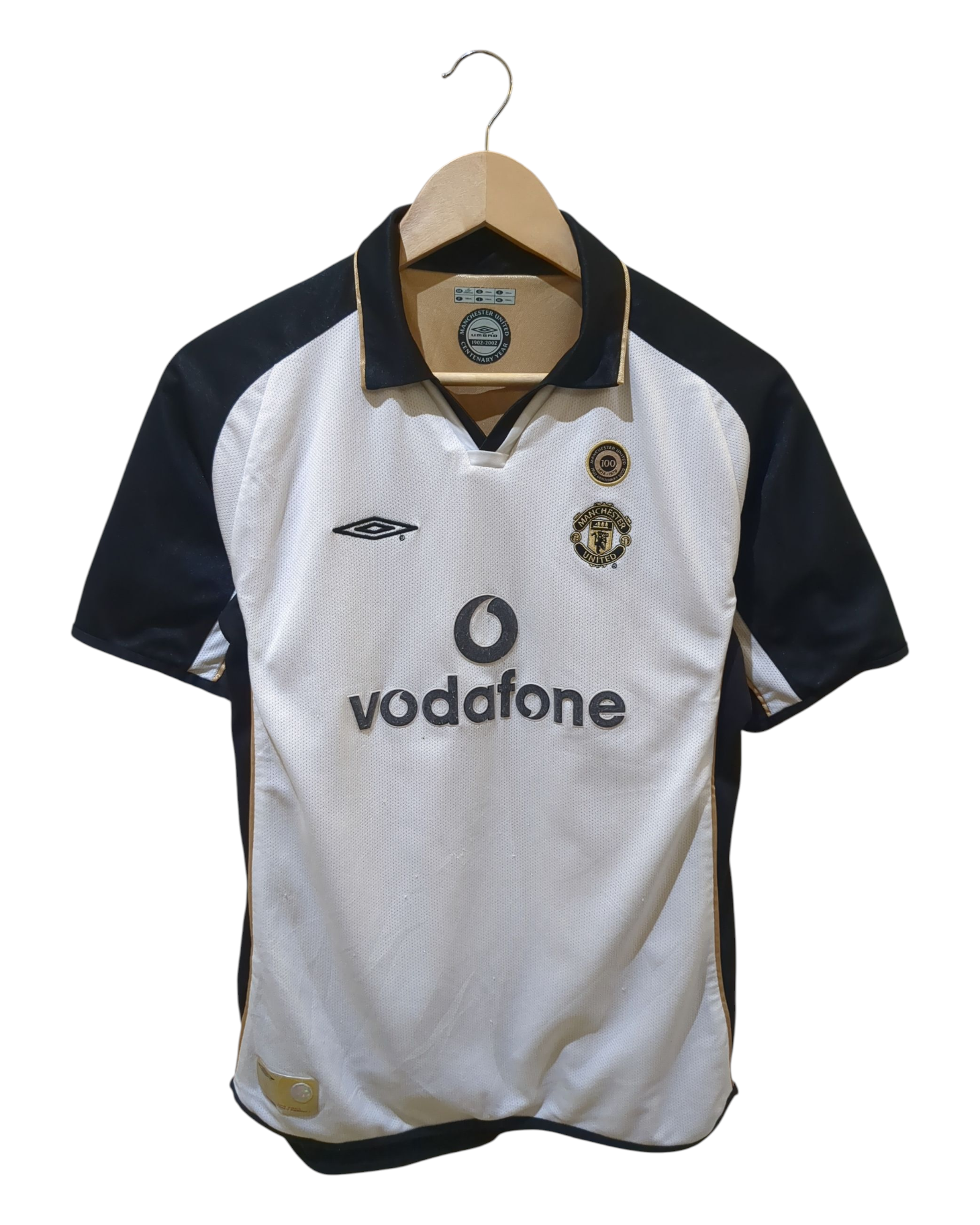 2001-02 Umbro Manchester United Centenary Reversible Away Shirt - (S)