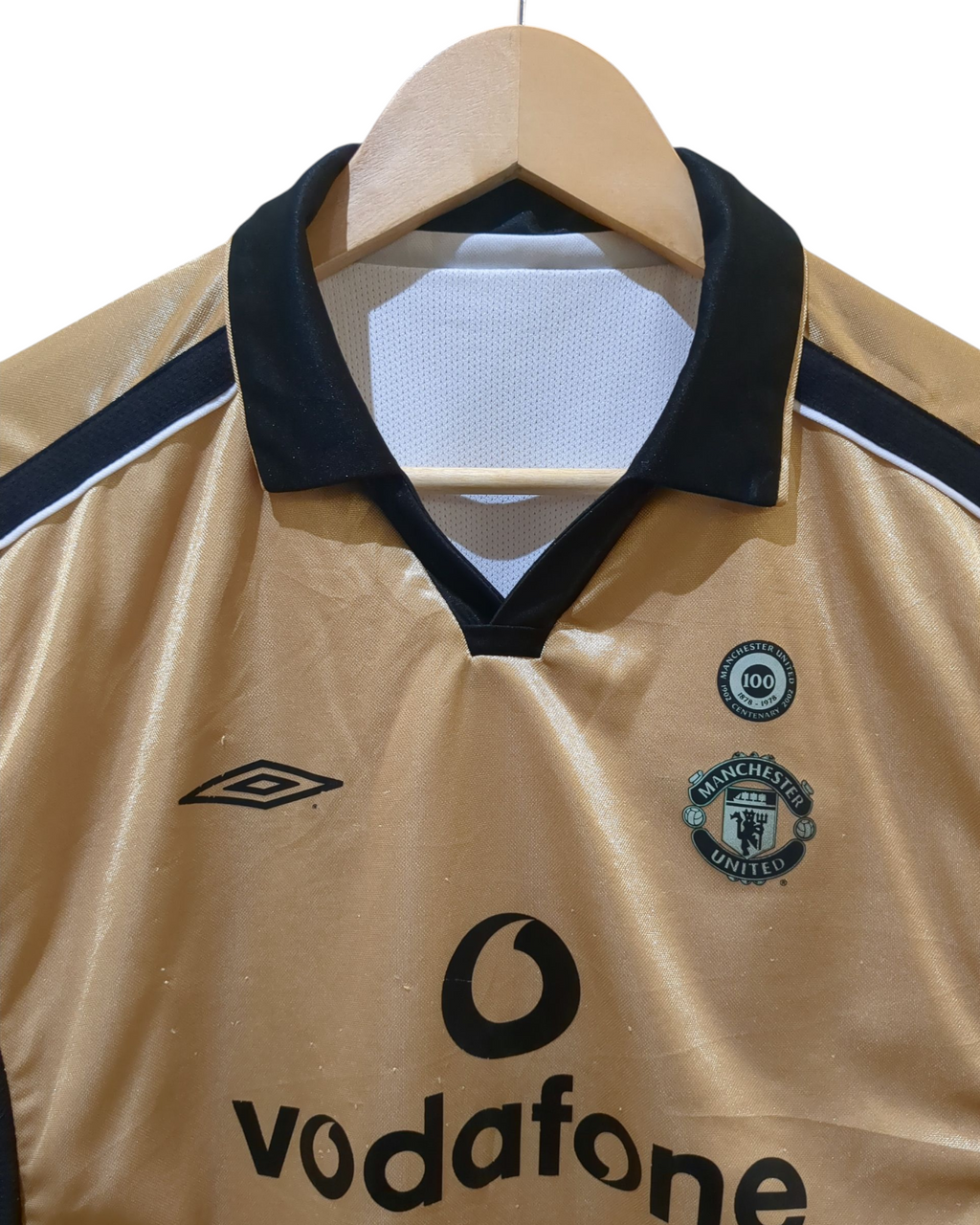 2001-02 Umbro Manchester United Centenary Reversible Away Shirt - (S)