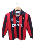 1995-96 AC Milan Lotto Home L/S Shirt - (M.Boys)