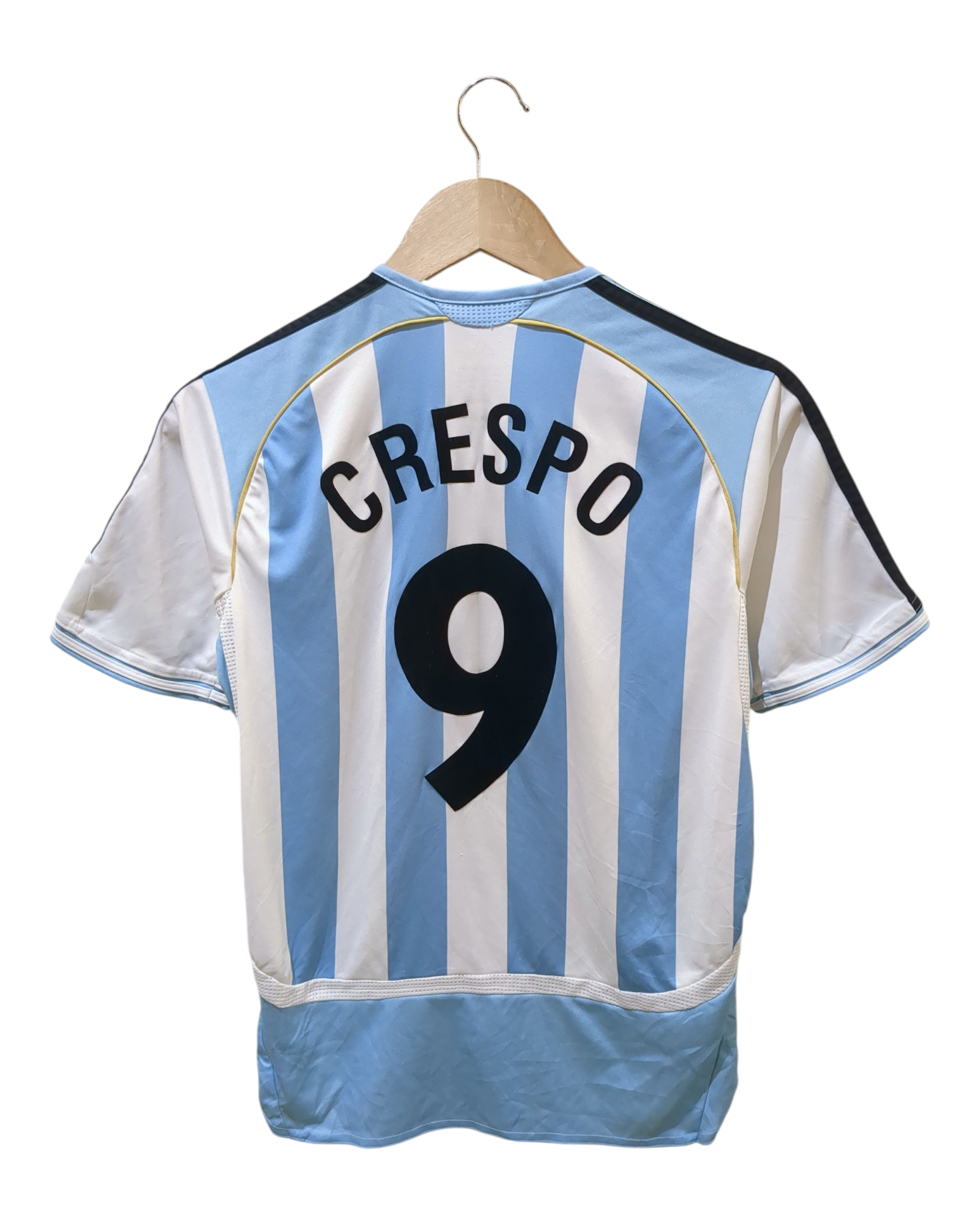 2005-07 Adidas Argentina Home Shirt #9 Crespo - (S)