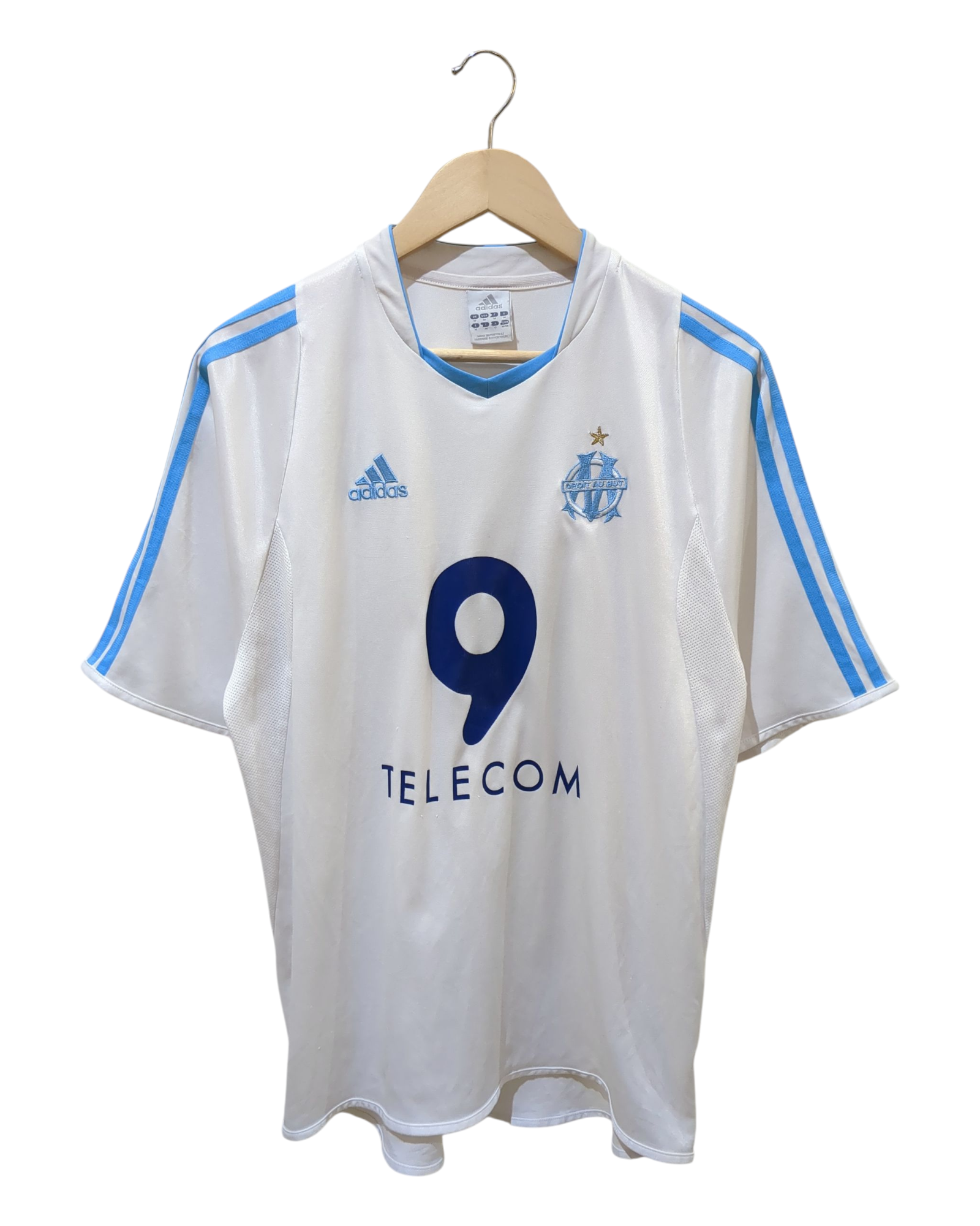 2003-04 Adidas Olympique Marseille Home Shirt #4 Van Buyten - (M)
