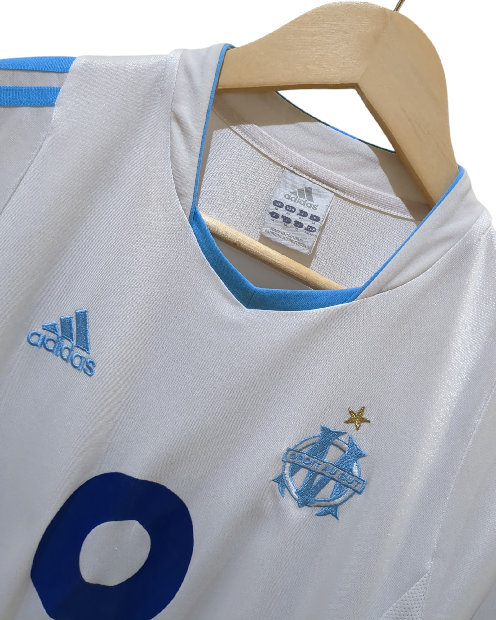 2003-04 Adidas Olympique Marseille Home Shirt #4 Van Buyten - (M)
