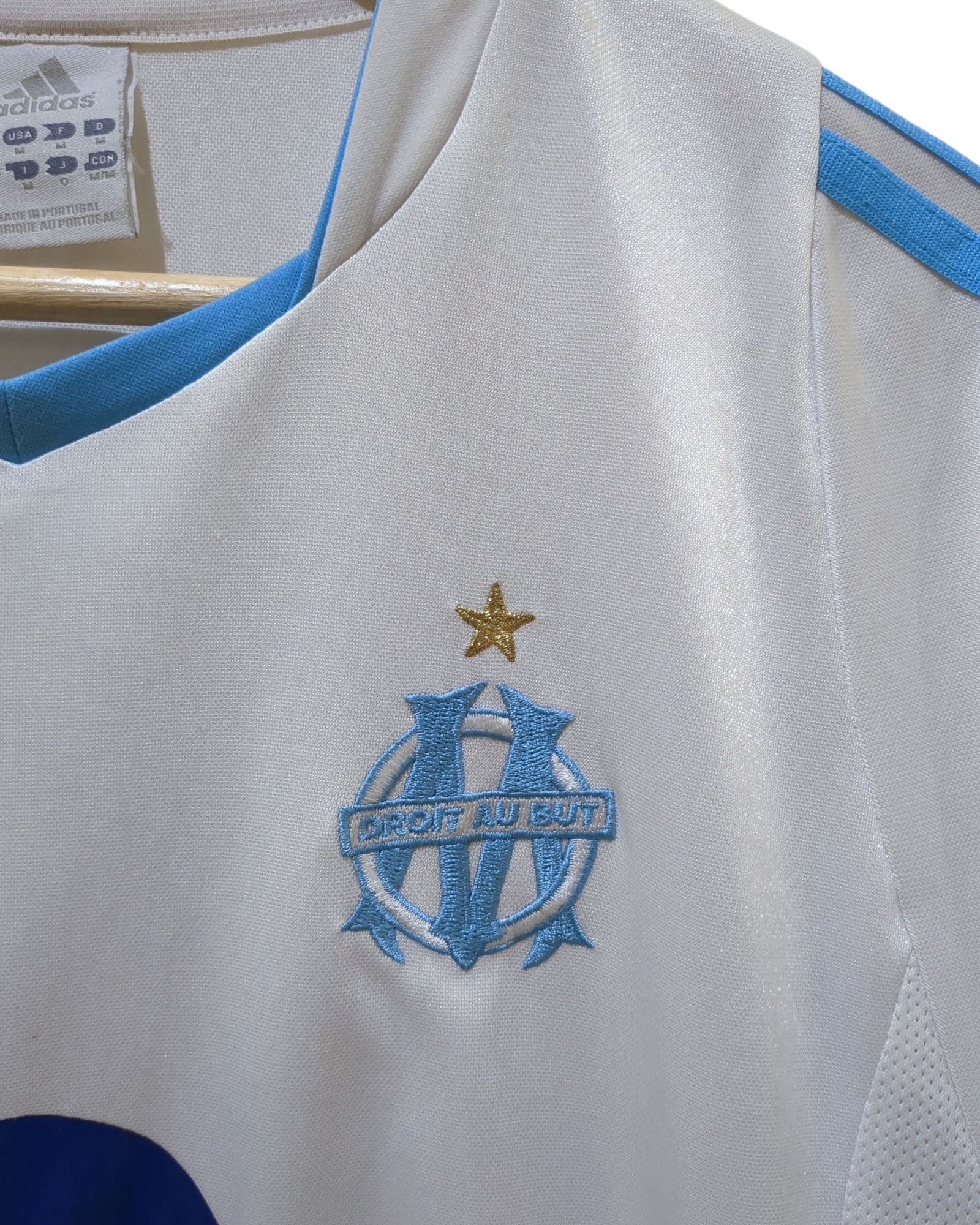2003-04 Adidas Olympique Marseille Home Shirt #4 Van Buyten - (M)