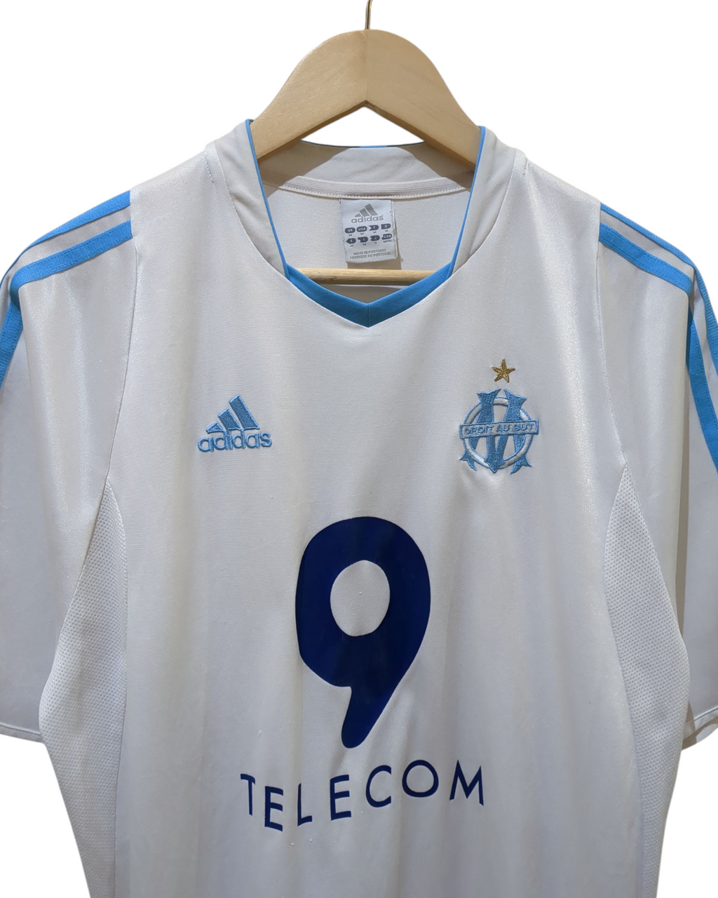 2003-04 Adidas Olympique Marseille Home Shirt #4 Van Buyten - (M)