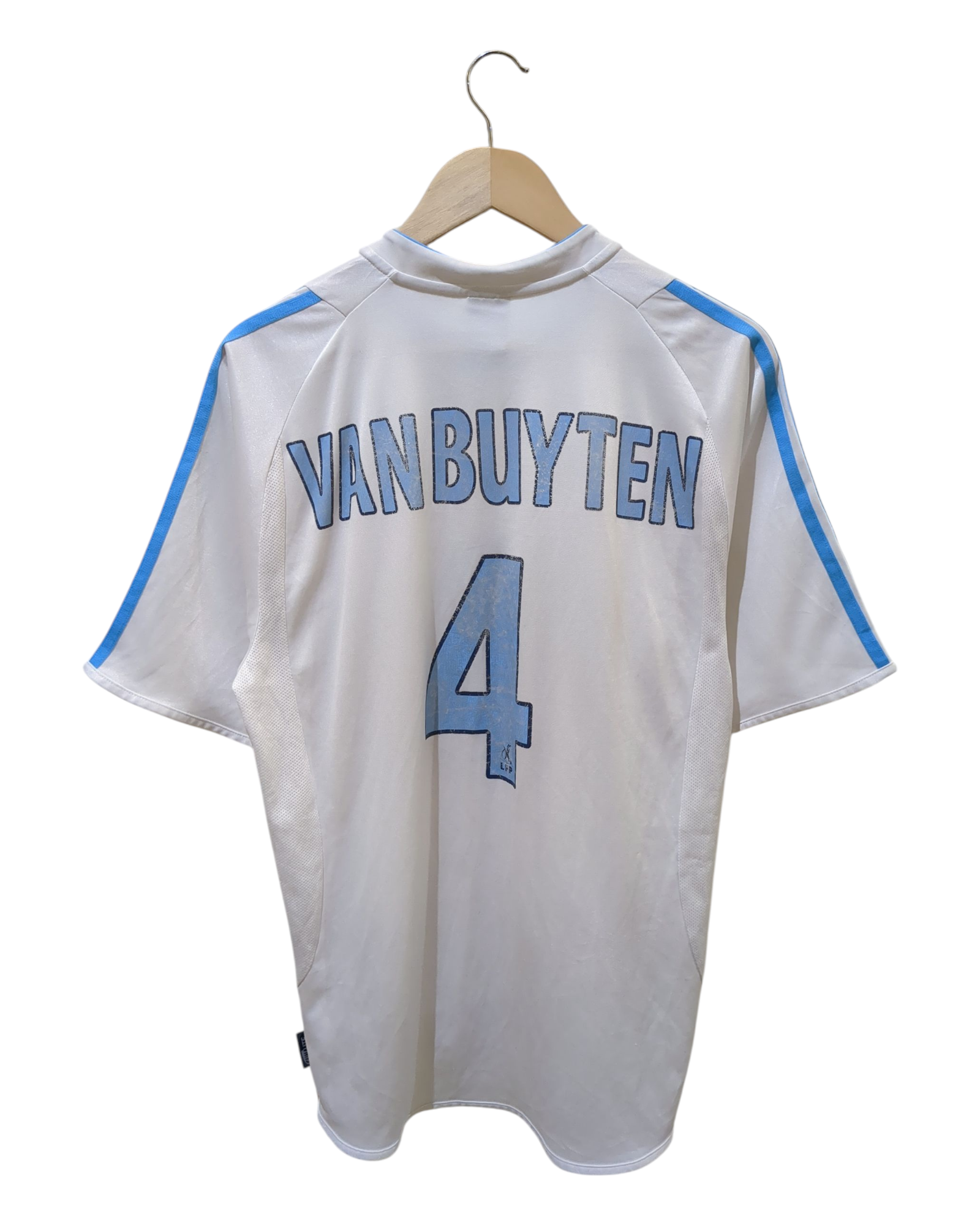 2003-04 Adidas Olympique Marseille Home Shirt #4 Van Buyten - (M)