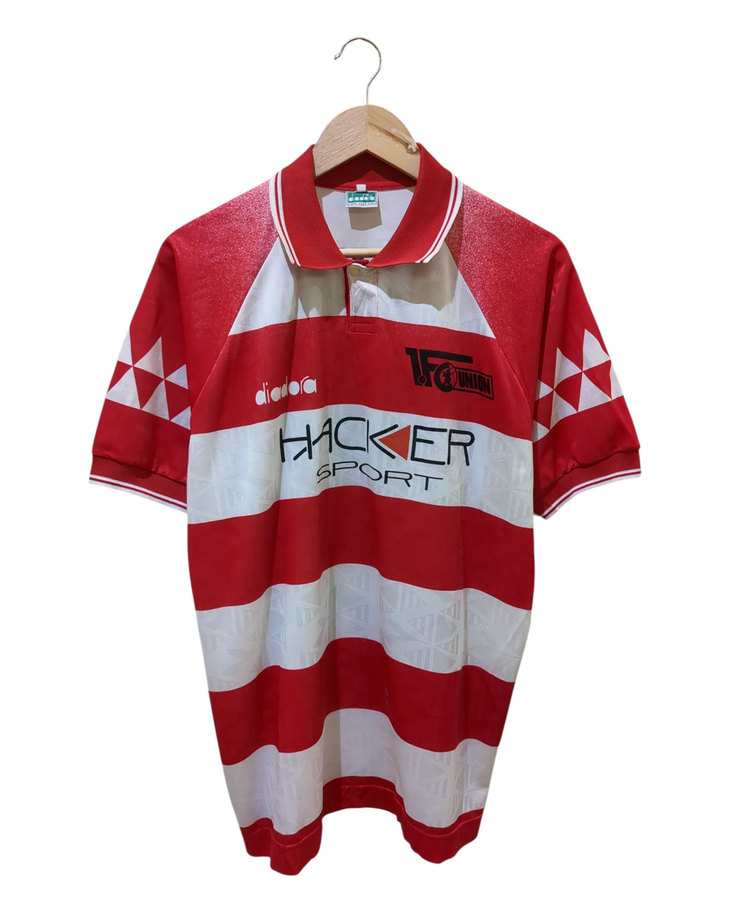 1995-96 Diadora Union Berlin Player Issue Home Shirt #11 - (L)