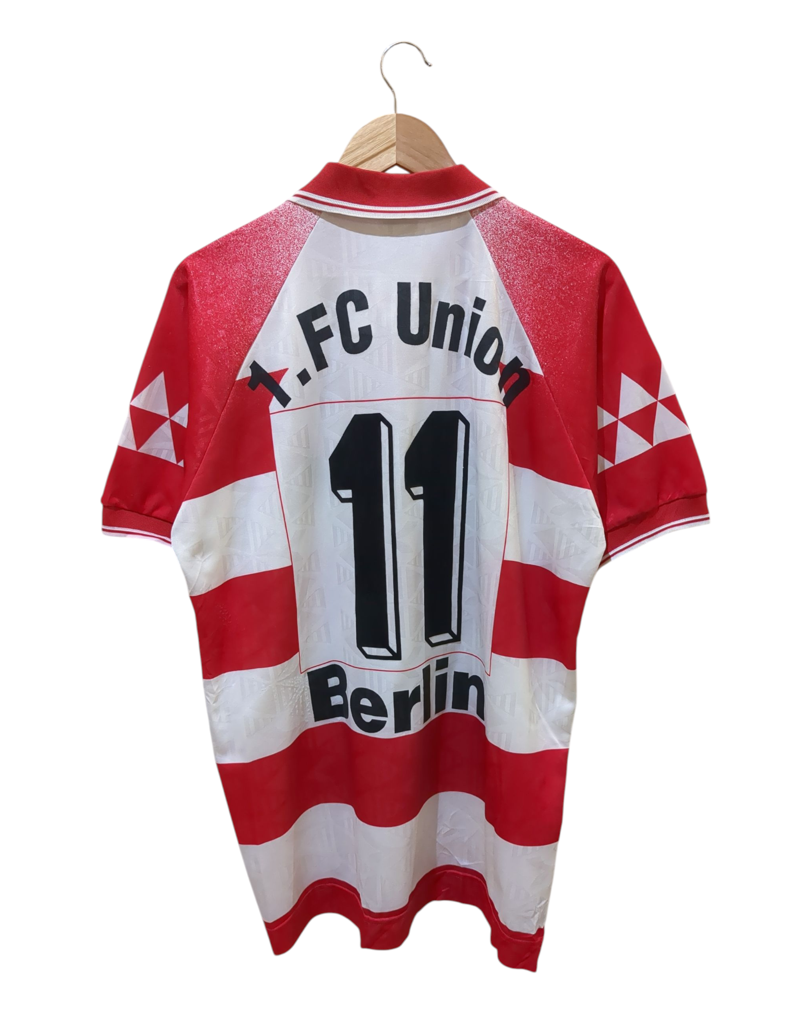 1995-96 Diadora Union Berlin Player Issue Home Shirt #11 - (L)