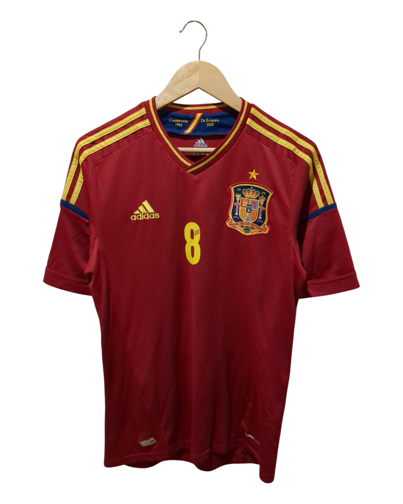 2011-12 Adidas Spain Home Shirt #8 Xavi - (S)