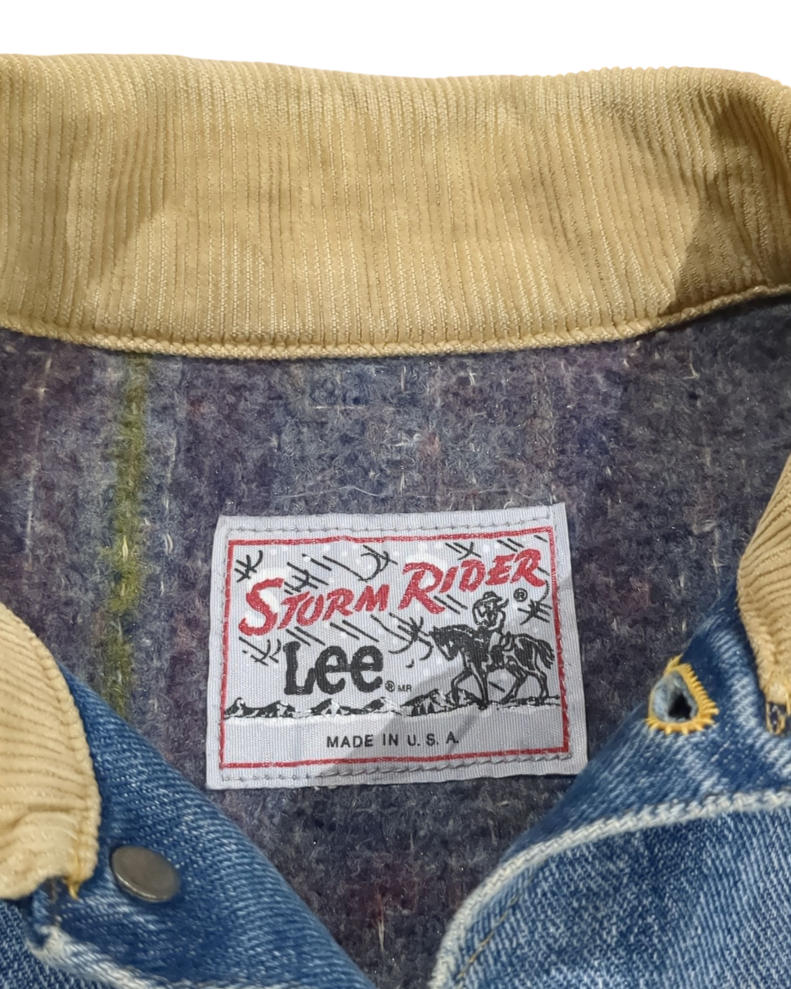 Lee Storm Rider 80s Blanket Lined Denim Jacket - (M)