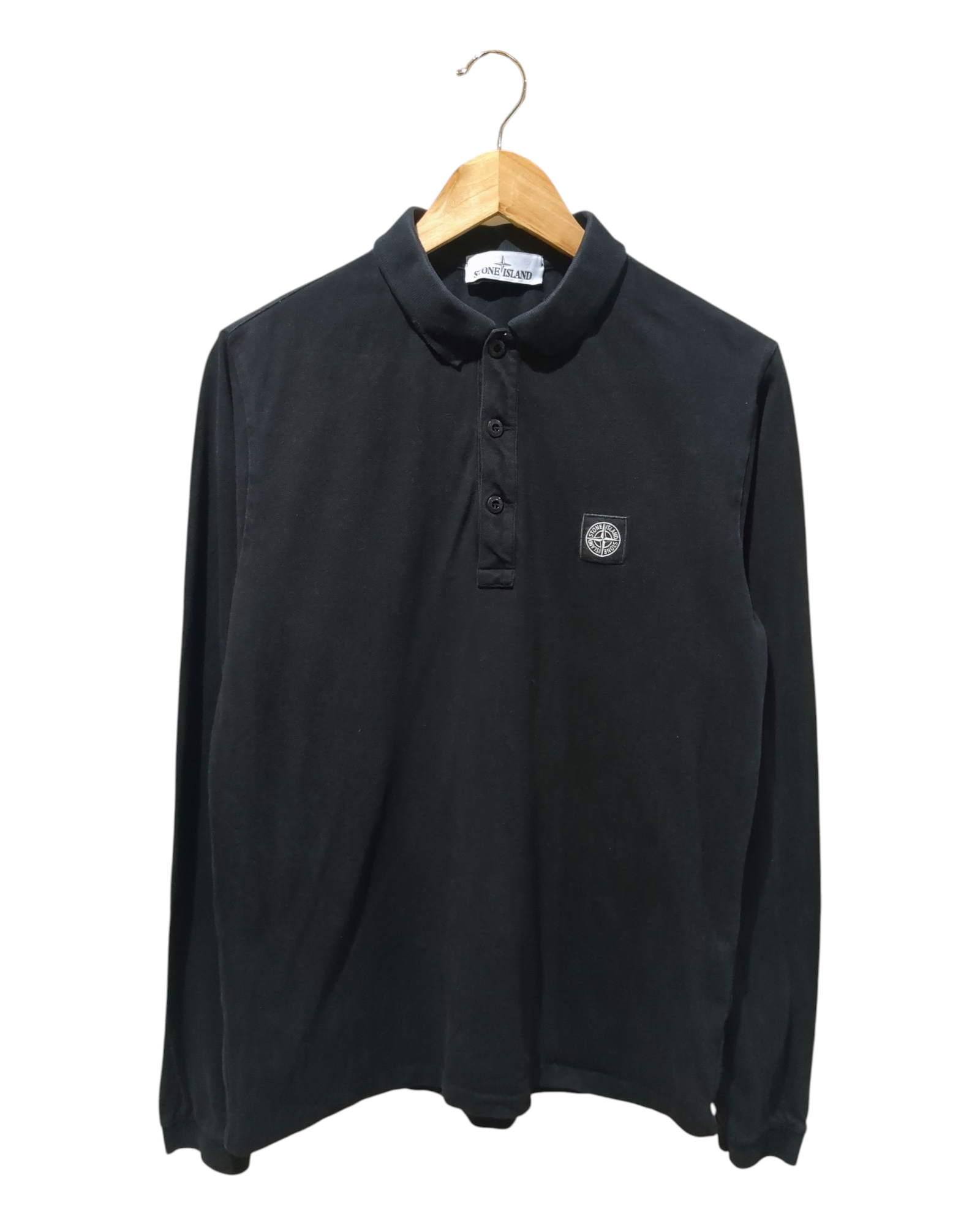 Stone Island Long Sleeve Polo Shirt - (M)