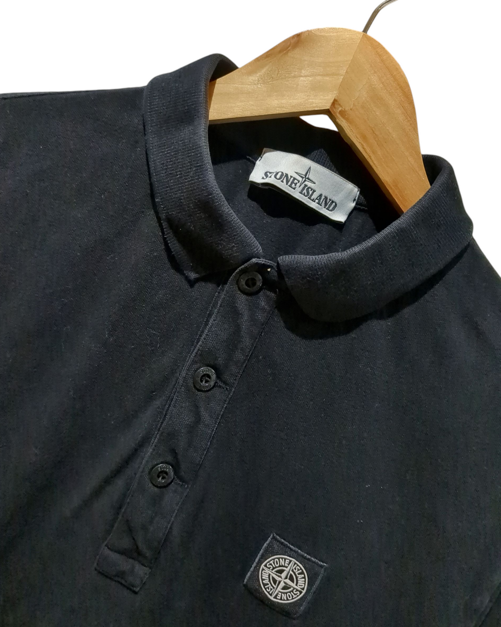 Stone Island Long Sleeve Polo Shirt - (M)