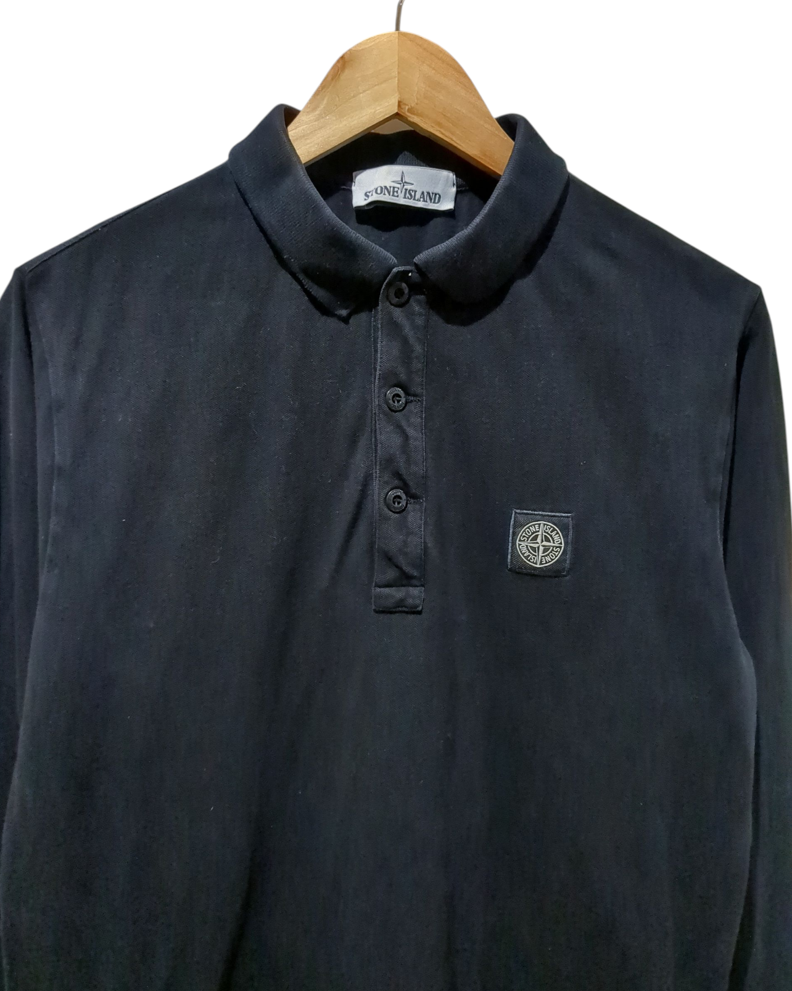 Stone Island Long Sleeve Polo Shirt - (M)