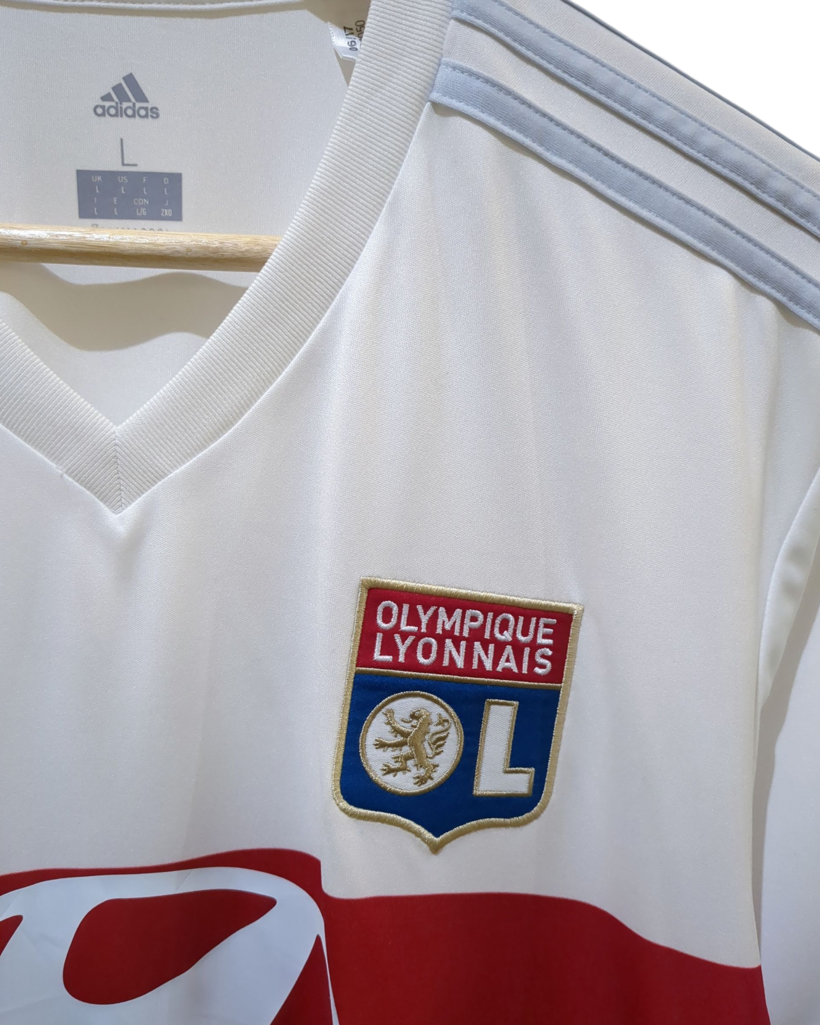 2017-18 Adidas Olympique Lyonnais Home Shirt - (L)