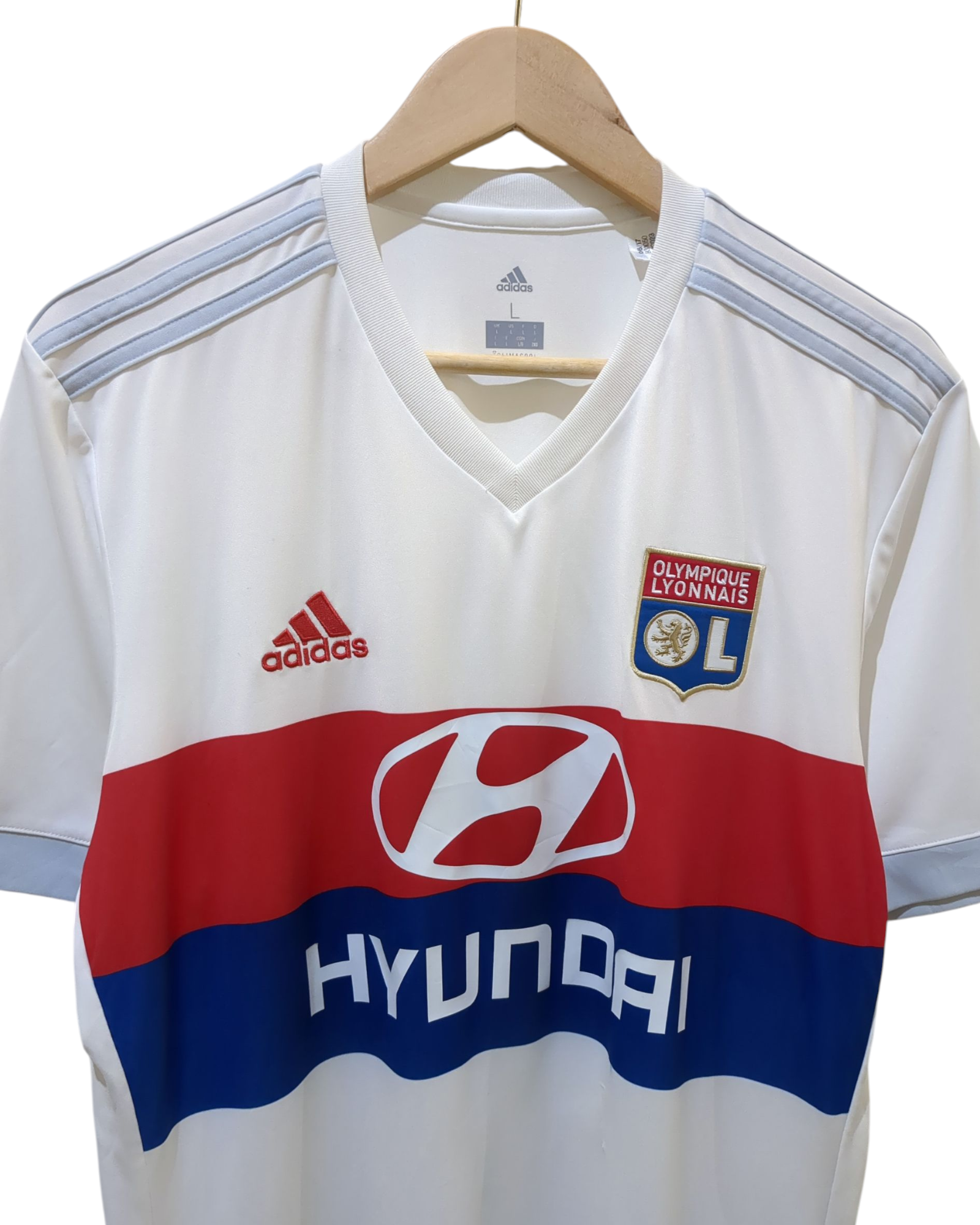 2017-18 Adidas Olympique Lyonnais Home Shirt - (L)