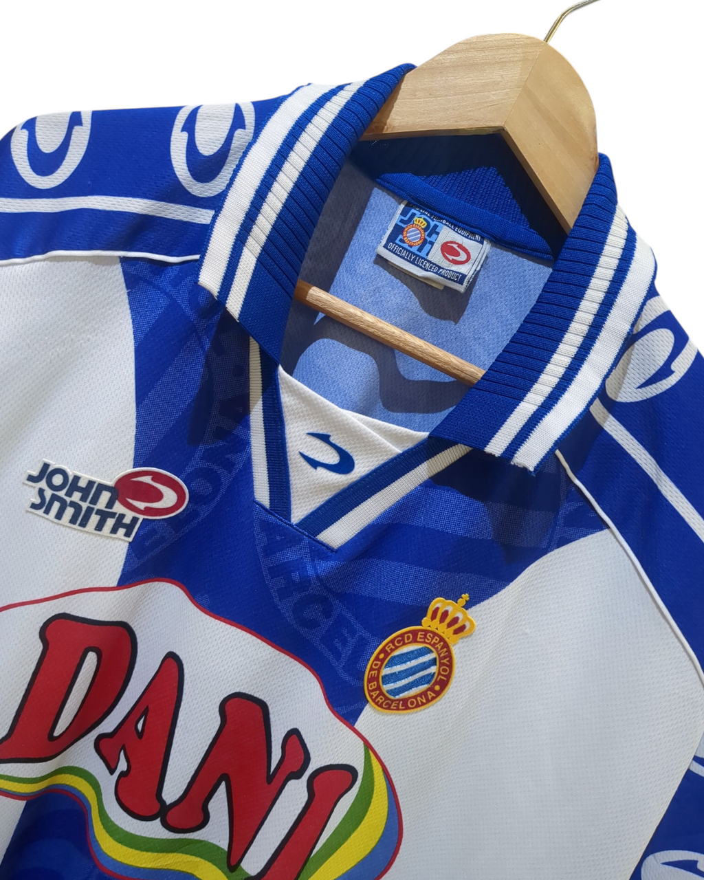 1999-00 John Smith Espanyol Home Shirt - (XL)