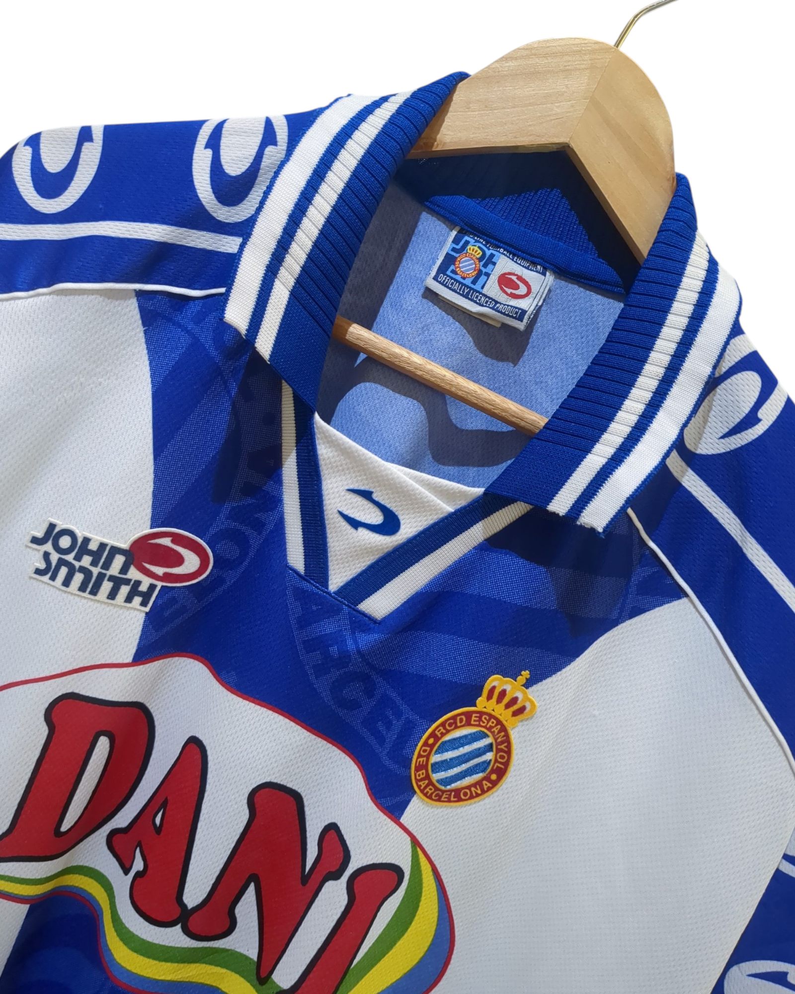 1999-00 John Smith Espanyol Home Shirt - (XL)