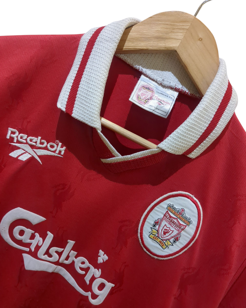 1996-98 Reebok Liverpool Home Shirt - (S)