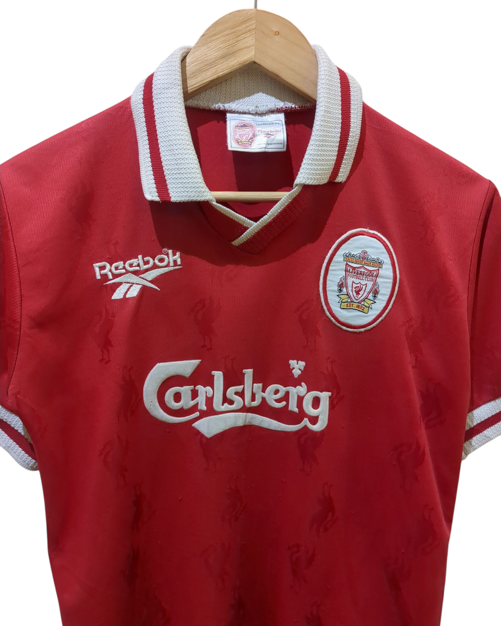 1996-98 Reebok Liverpool Home Shirt - (S)