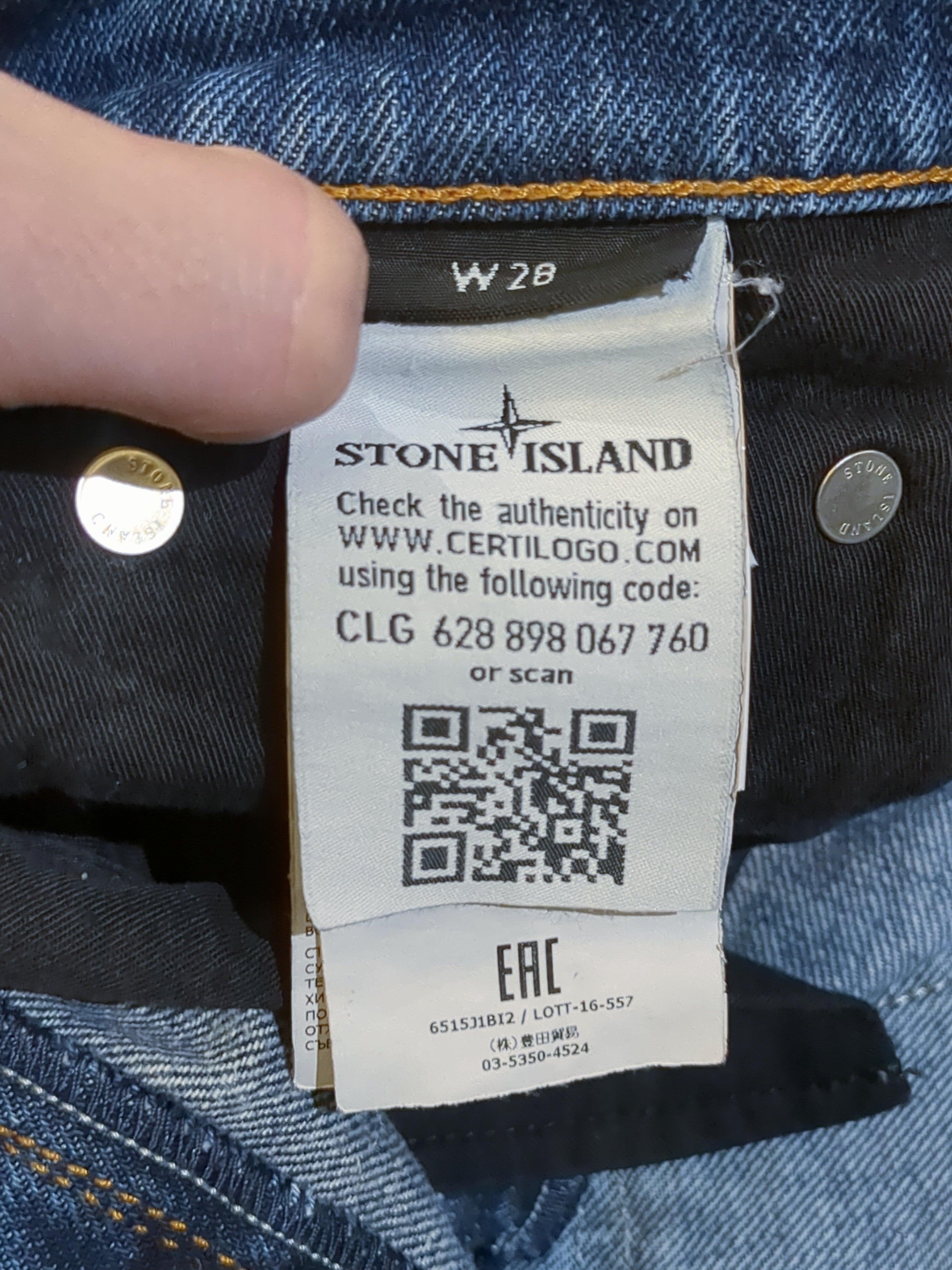 Stone Island 2016 SL Denim Jeans - (W32 x L36)