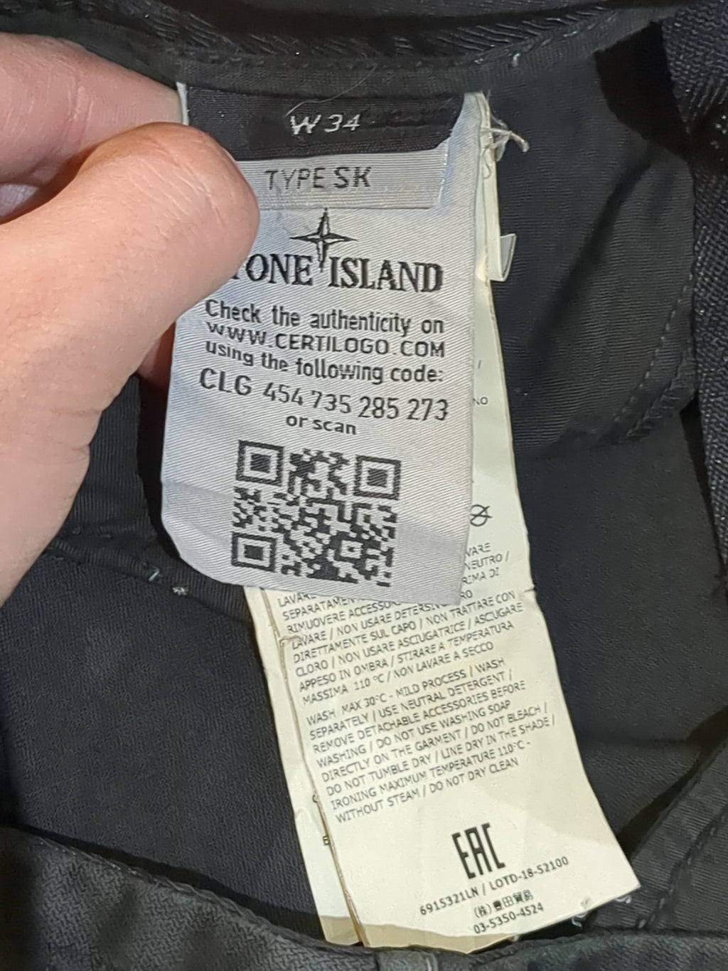 Stone Island 2018 Cargo Trousers - (W34 x L42)